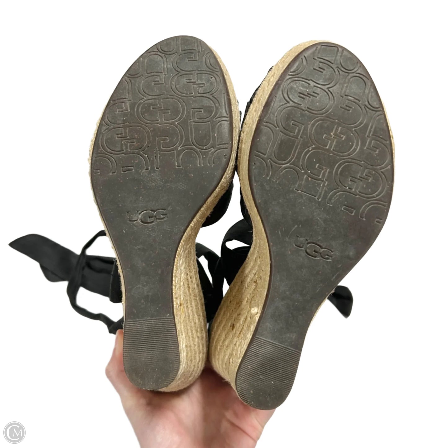 Sandals Designer By Ugg In Black, Size: 8