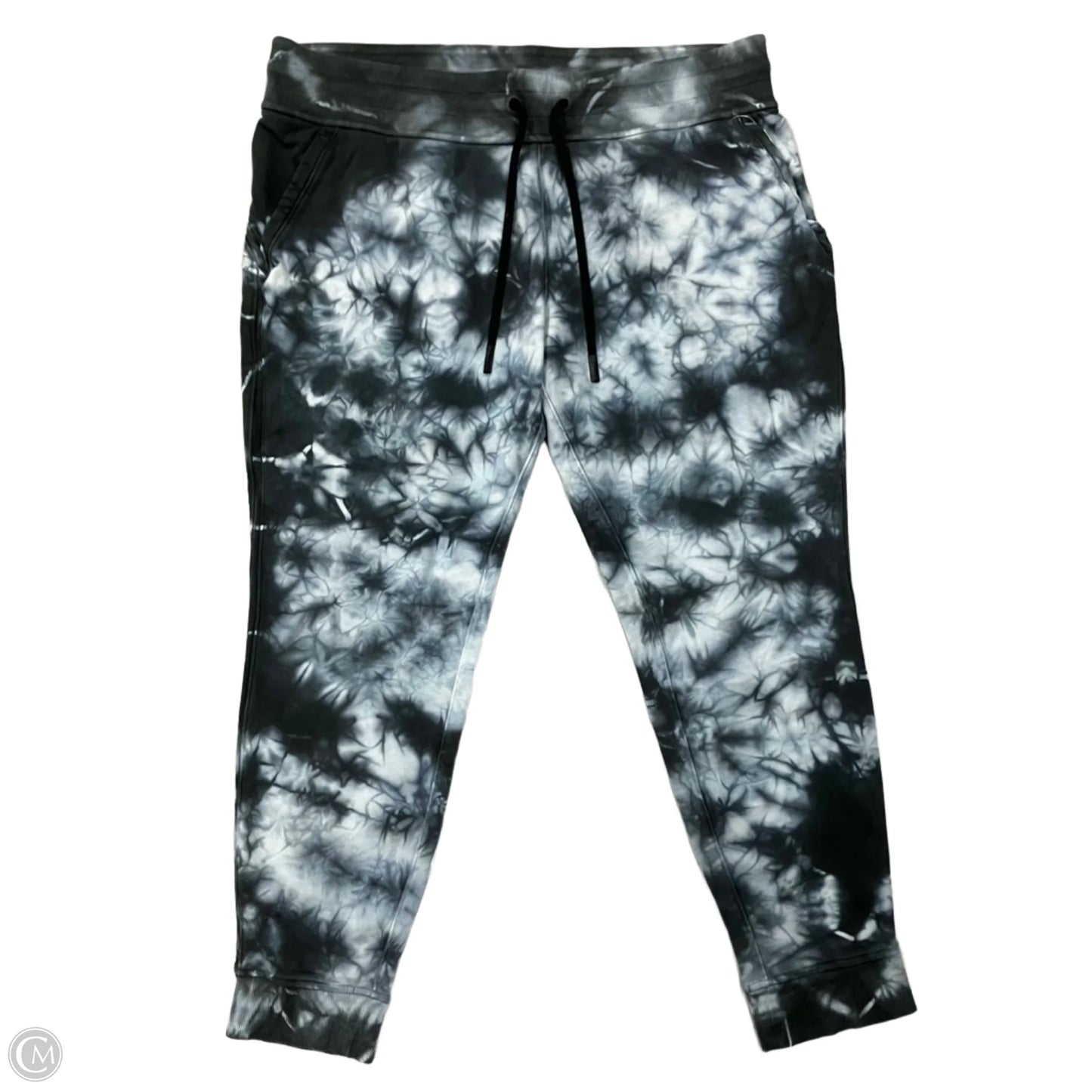 Athletic Pants By Lululemon In Grey & White, Size: L