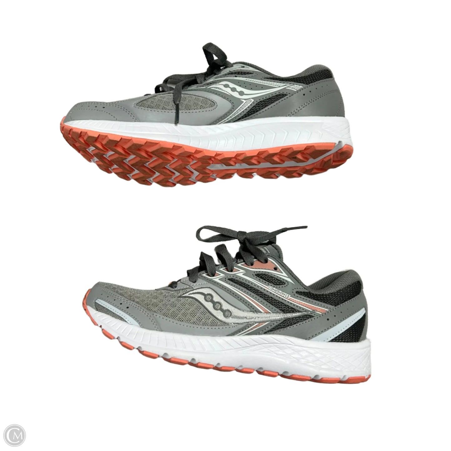 Shoes Athletic By Sacouny In Grey & Orange, Size: 8