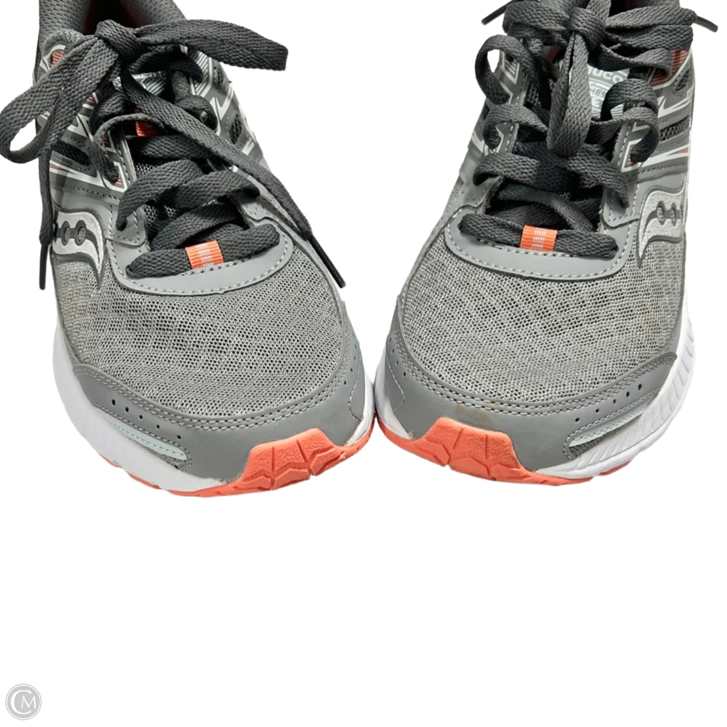 Shoes Athletic By Sacouny In Grey & Orange, Size: 8