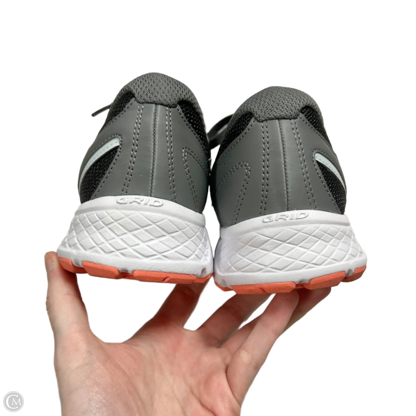 Shoes Athletic By Sacouny In Grey & Orange, Size: 8