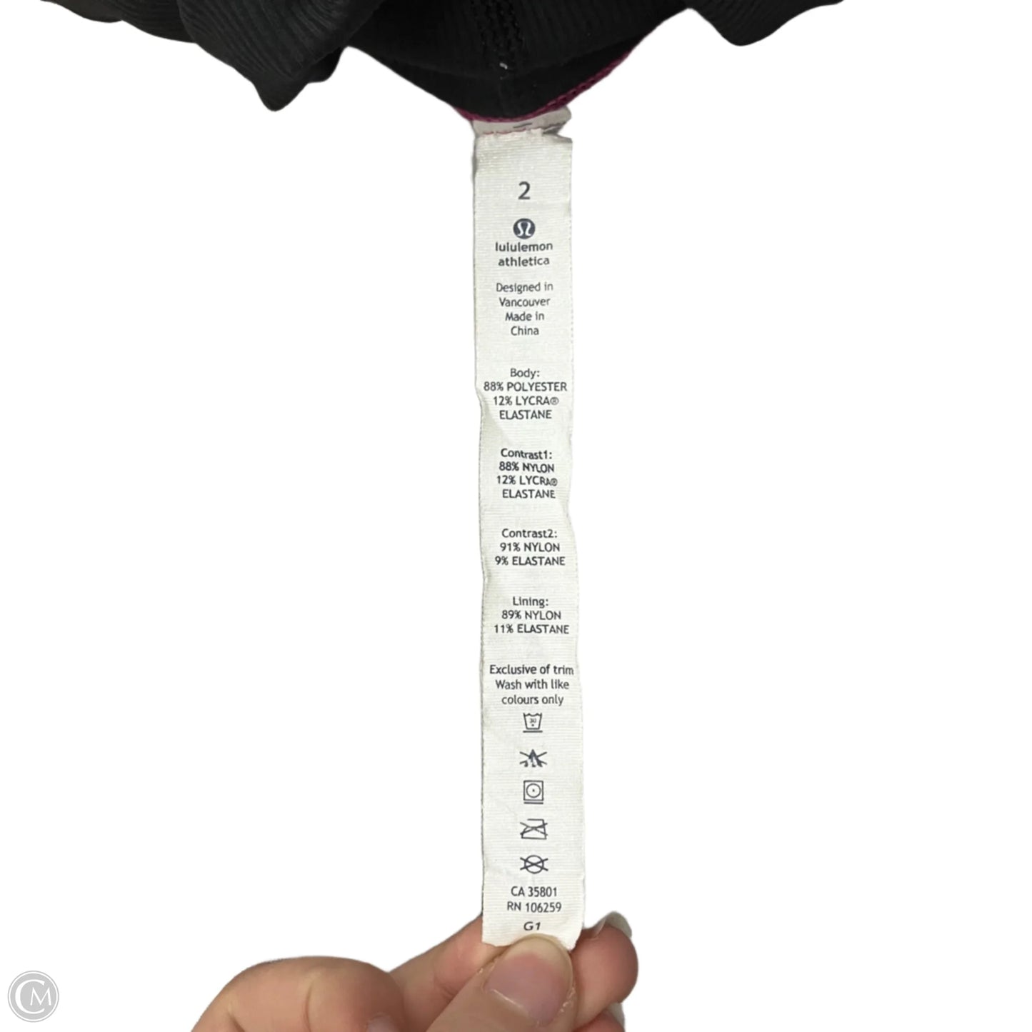 Athletic Jacket By Lululemon In Black & Pink, Size: Xs