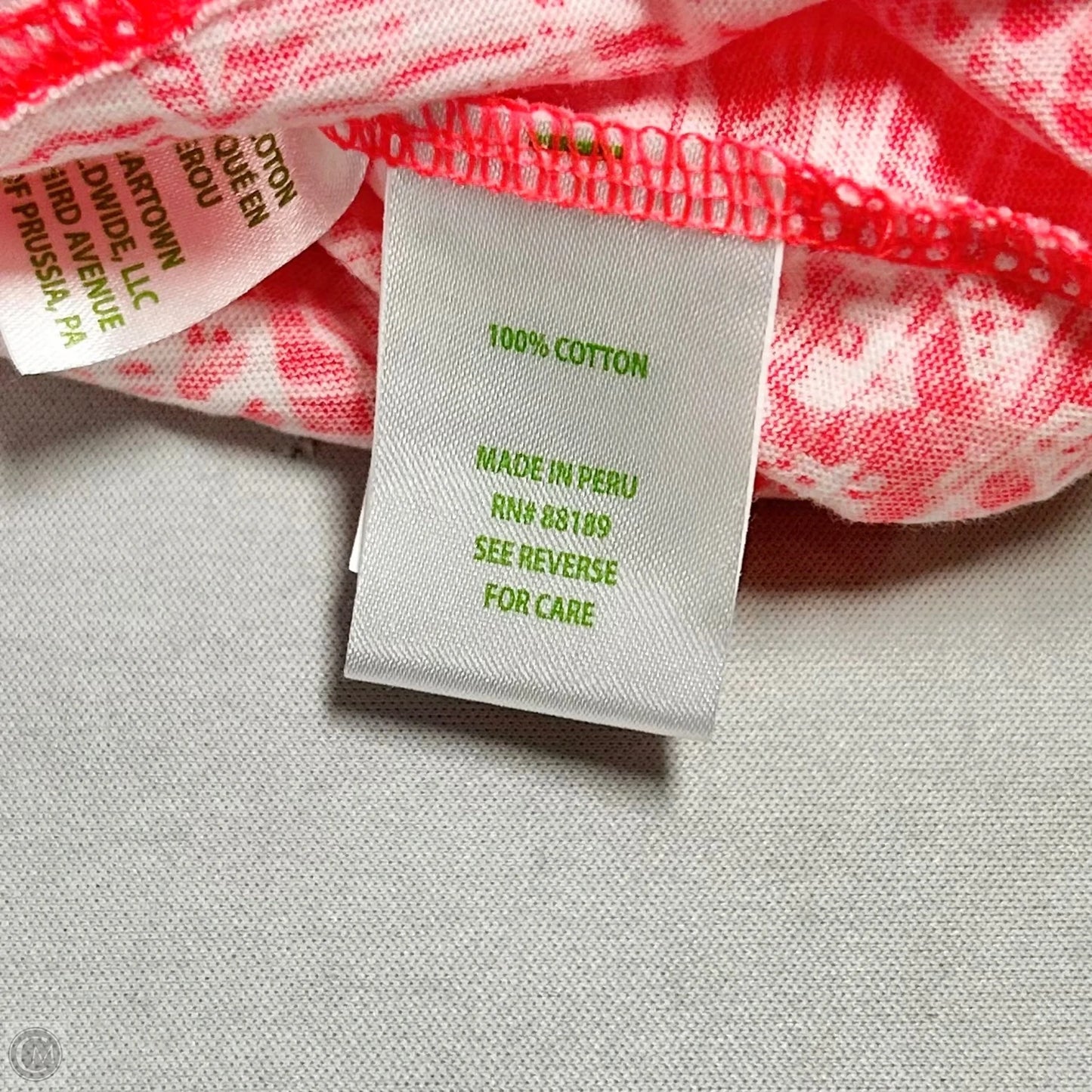 Top Short Sleeve Designer By Lilly Pulitzer In Red & White, Size: Xl