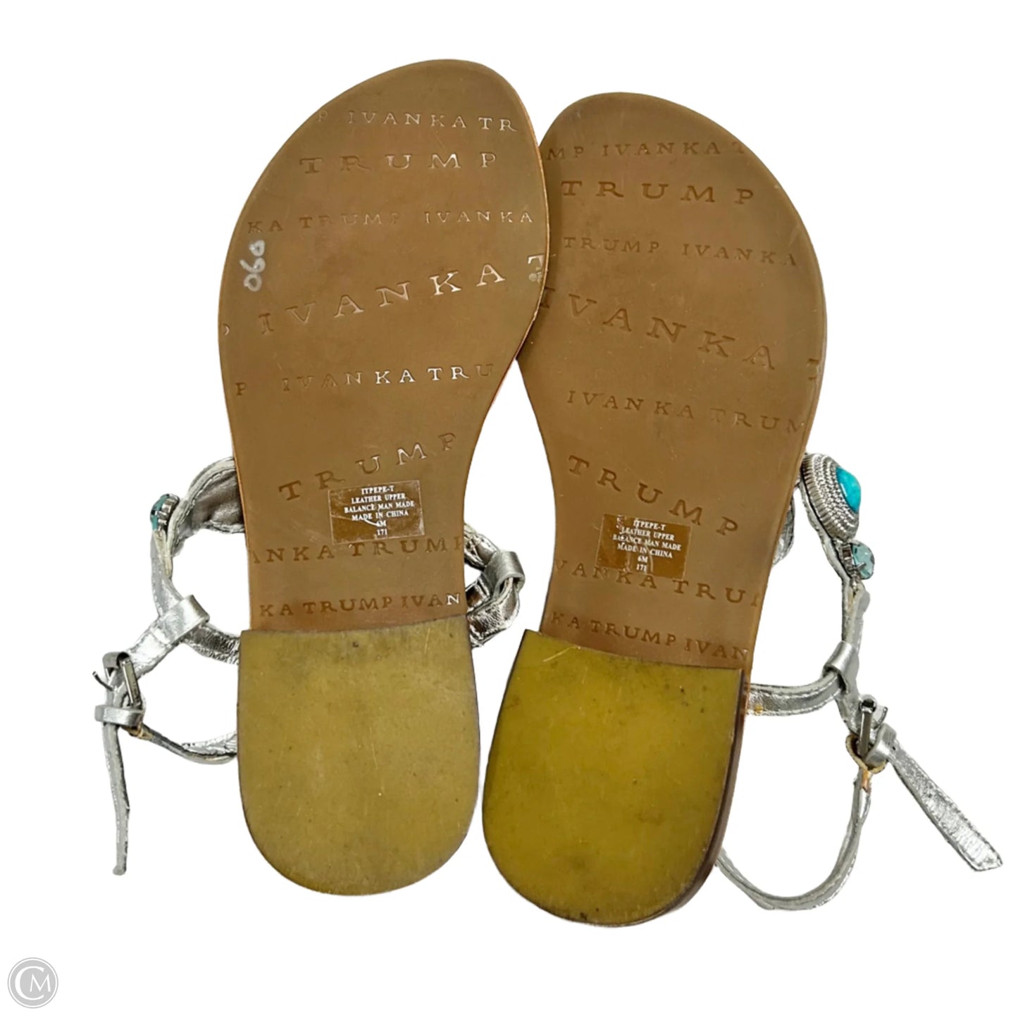 Sandals Flats By Ivanka Trump In Blue & Silver, Size: 6