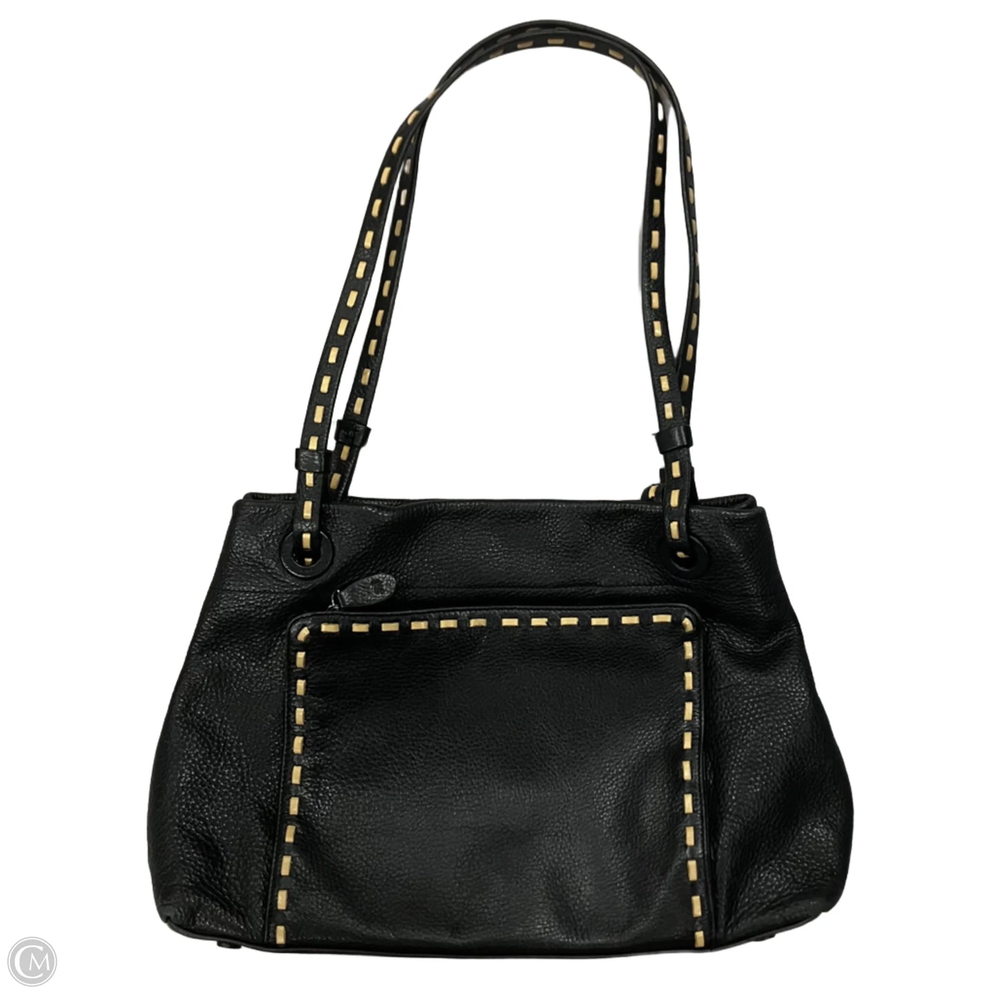 Handbag Leather By Monsac, Size: Medium