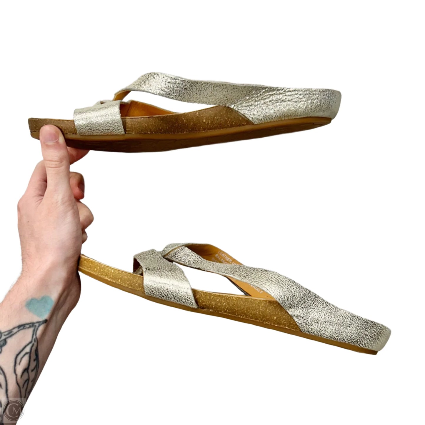 Sandals Flats By Kork Ease In Silver, Size: 7