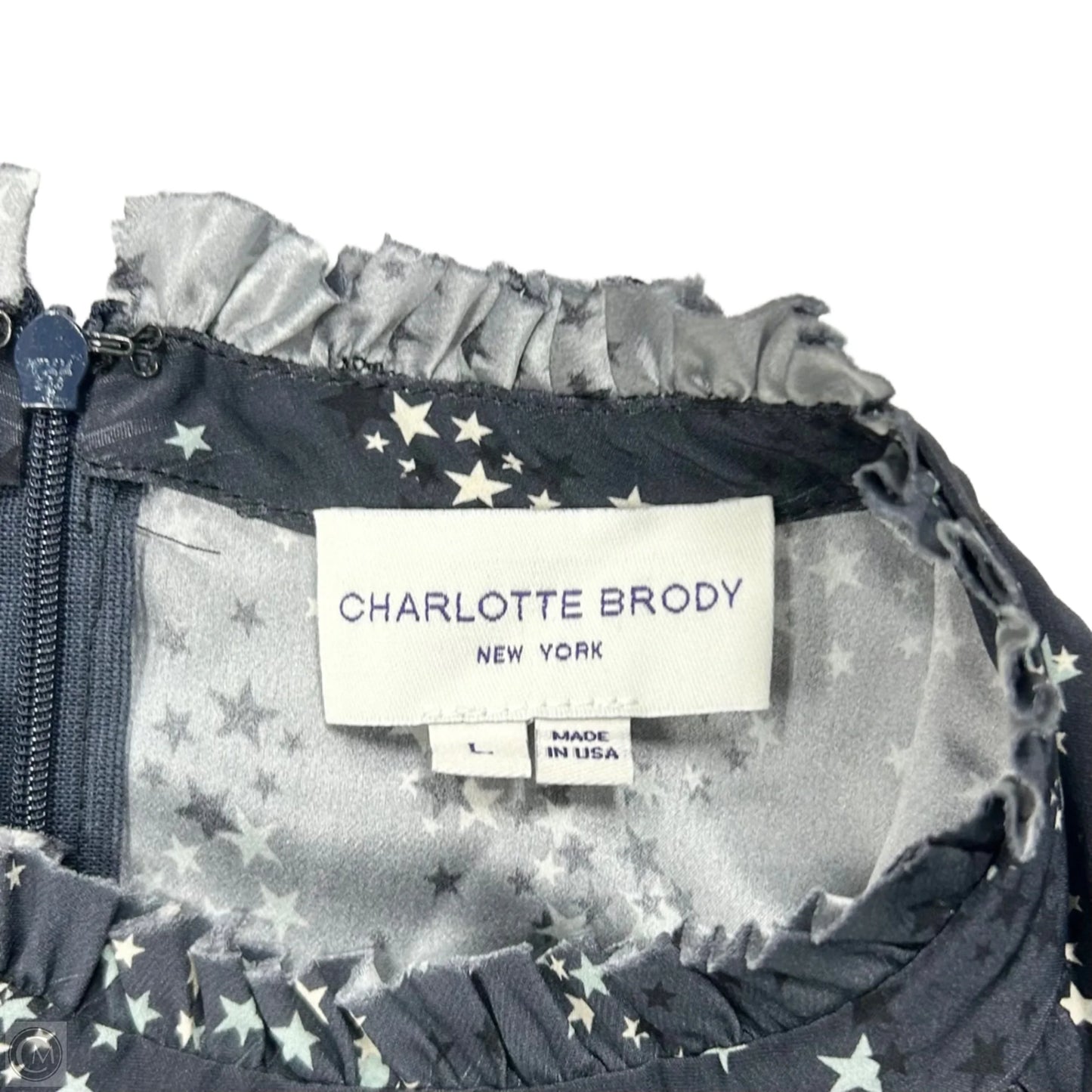 Dress Party Short By Charlotte Brody In Blue & White, Size: L
