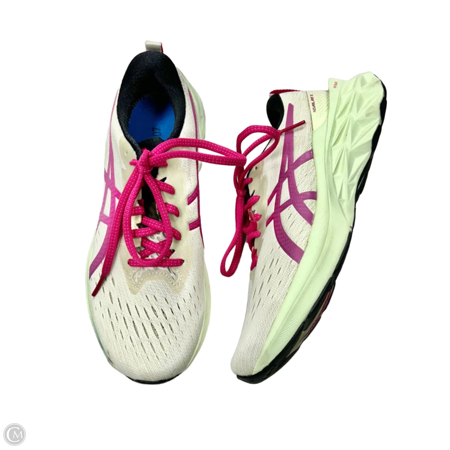 Shoes Athletic By Asics In Pink & Yellow, Size: 8