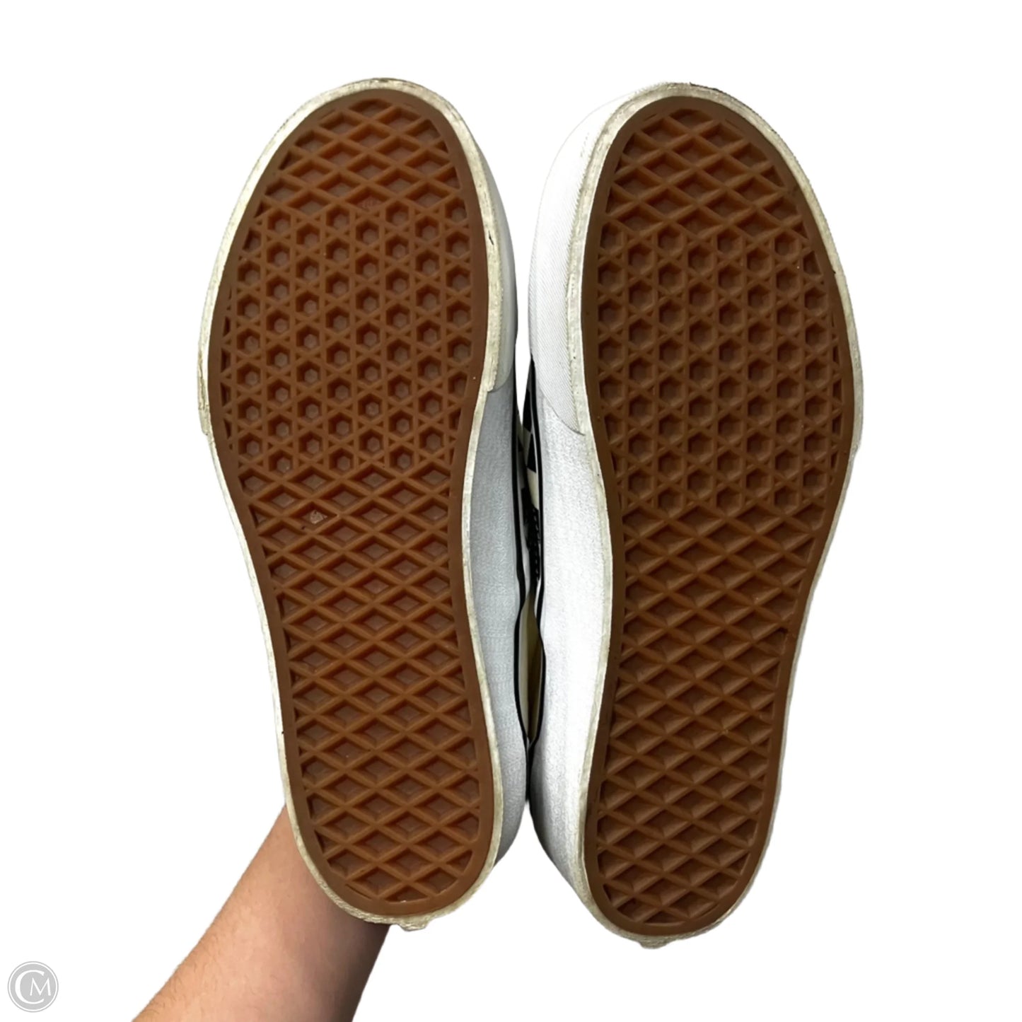 Shoes Sneakers Platform By Vans In Black & White, Size: 8