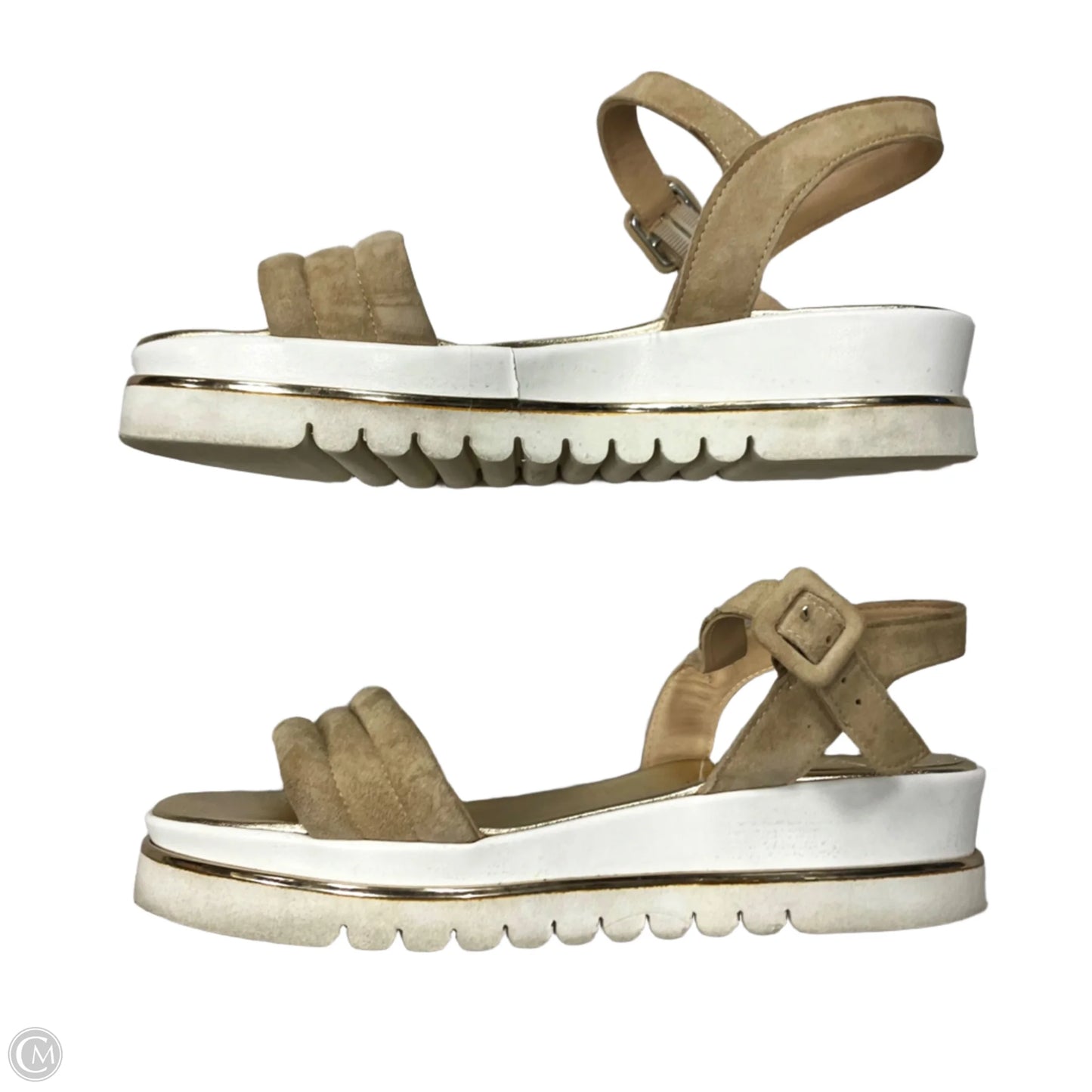 Sandals Flats By Clorinda Antinori In Gold, Size: 6.5