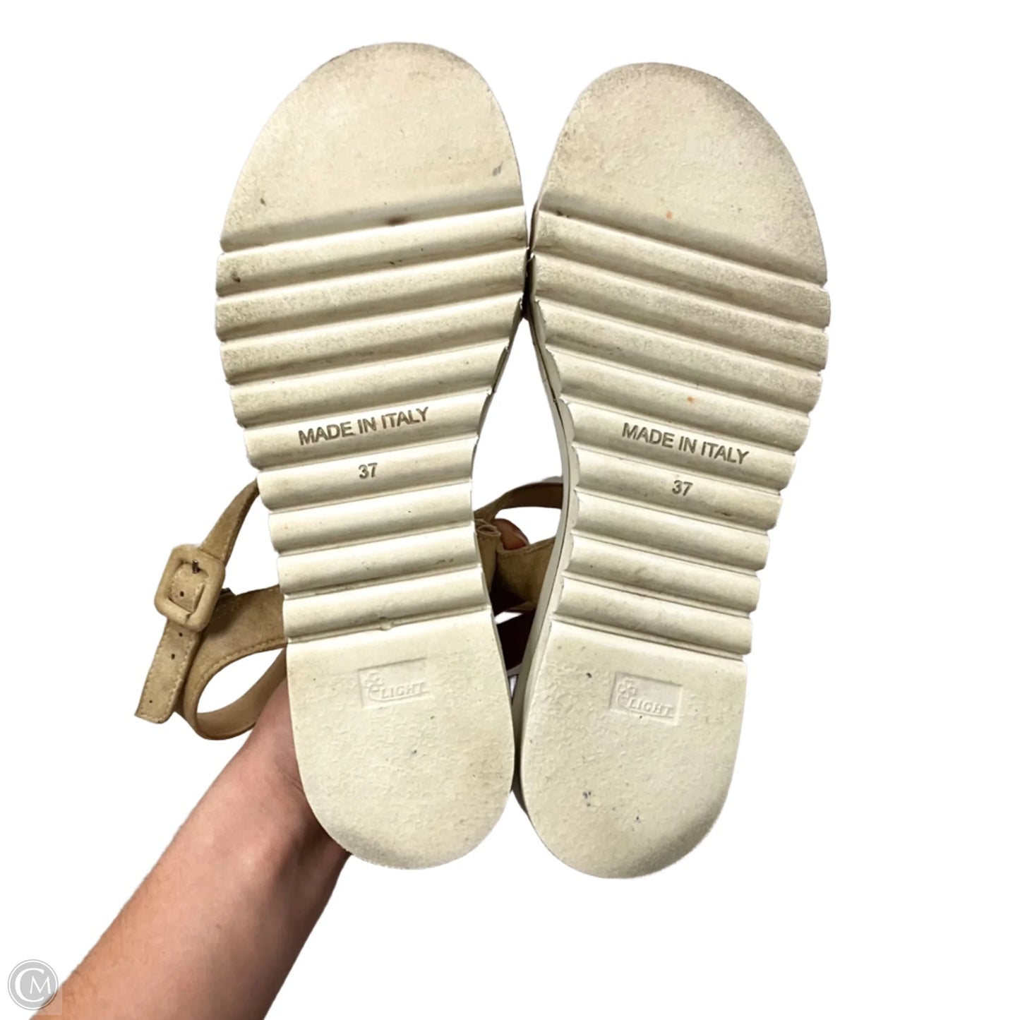 Sandals Flats By Clorinda Antinori In Gold, Size: 6.5