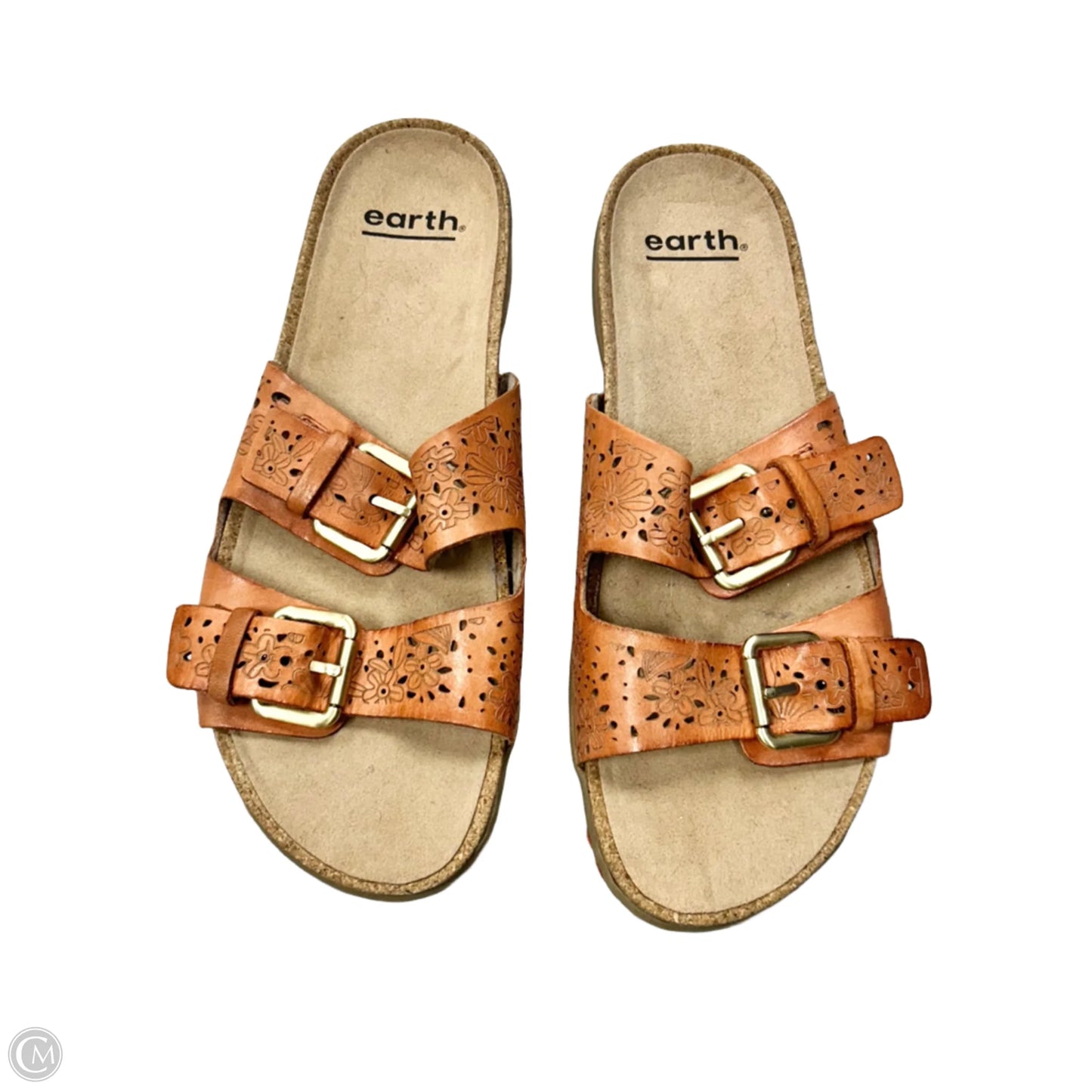 Sandals Flats By Earth In Orange, Size: 8