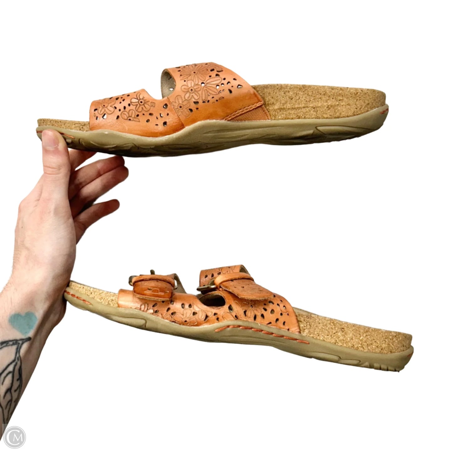 Sandals Flats By Earth In Orange, Size: 8