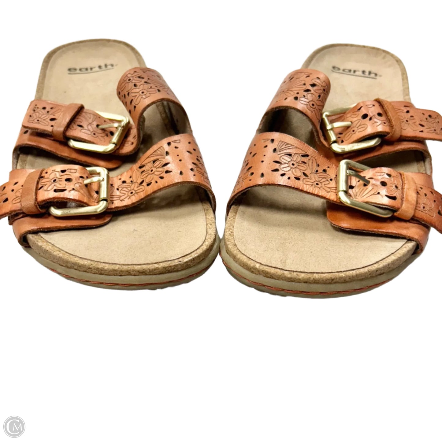 Sandals Flats By Earth In Orange, Size: 8