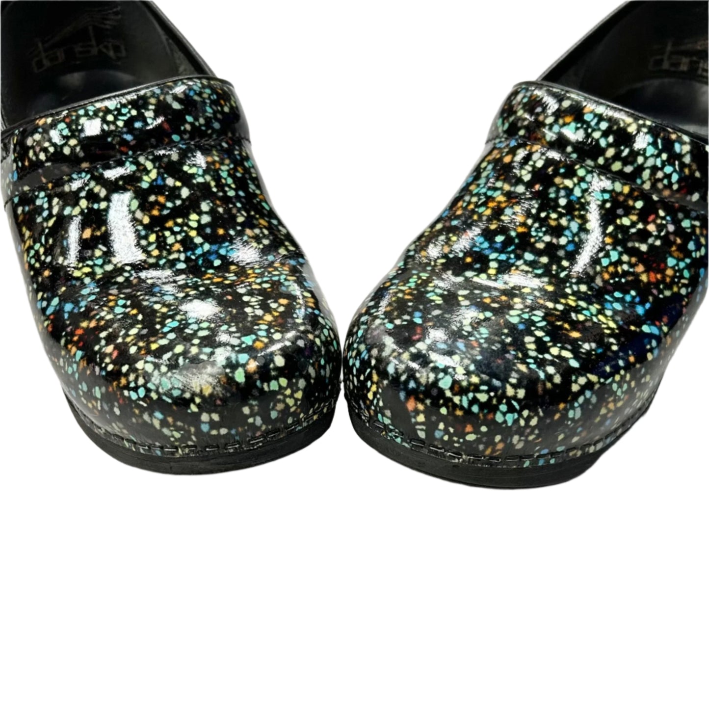 Shoes Flats By Dansko In Black & Green, Size: 7.5