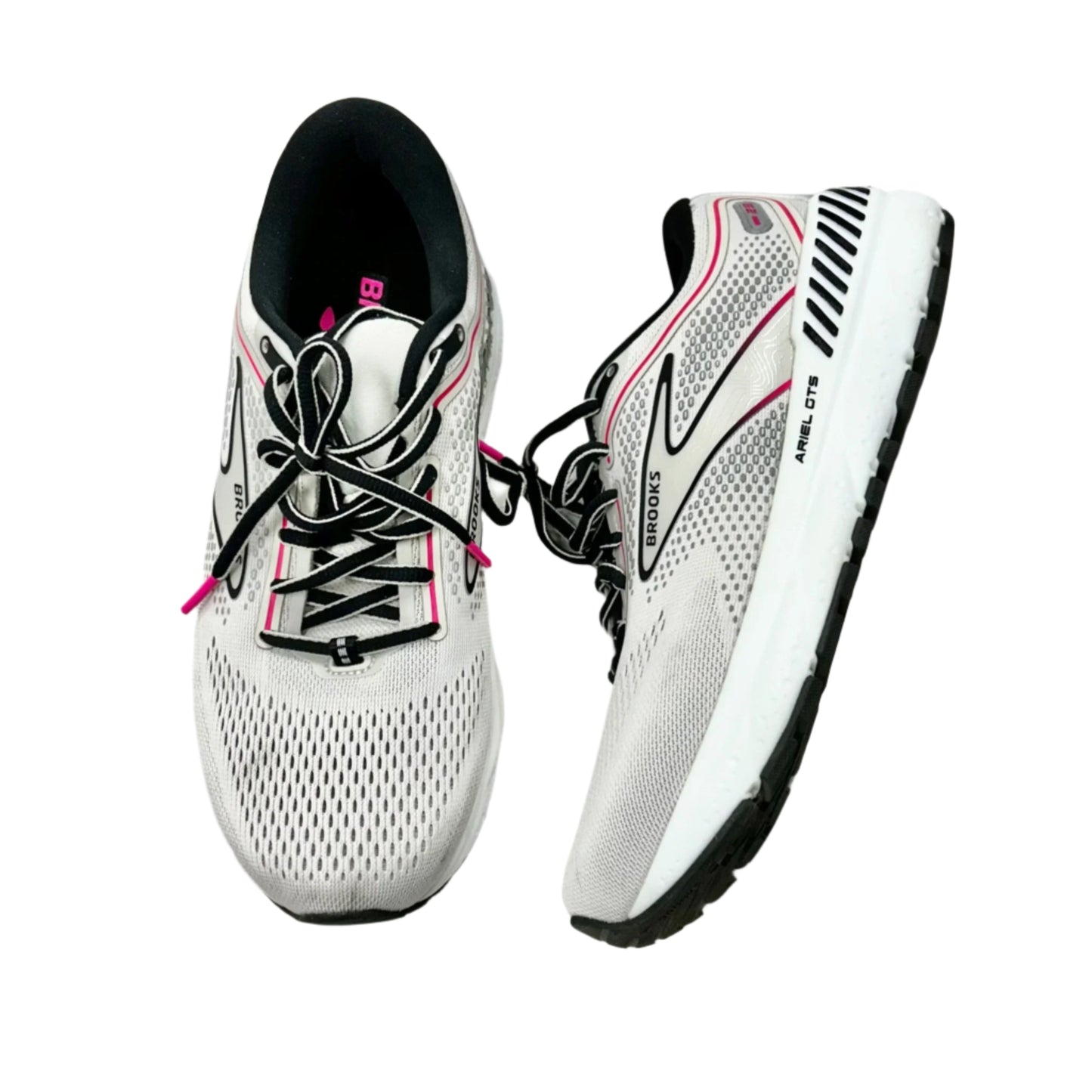 Shoes Athletic By Brooks In Grey & Pink, Size: 8