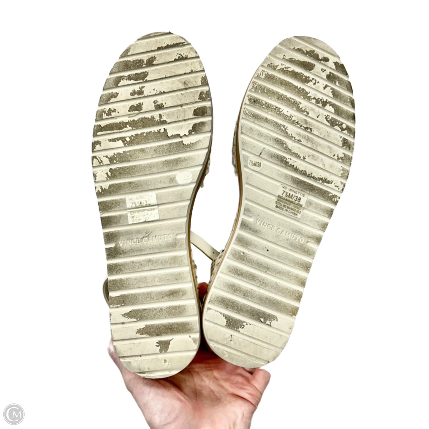 Sandals Flats By Vince Camuto In Cream, Size: 7.5