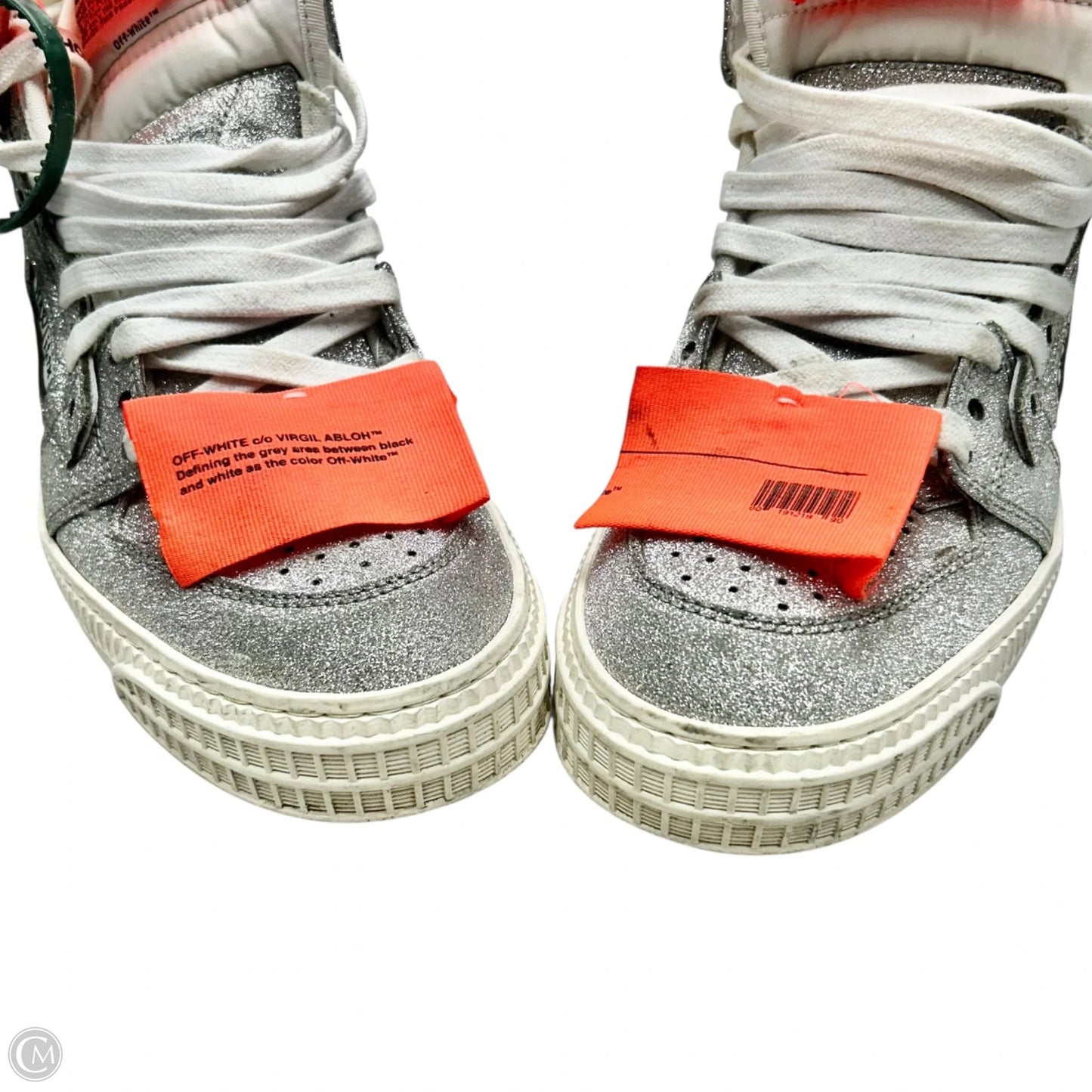 Shoes Luxury Designer By Off-white In Silver & White, Size: 8