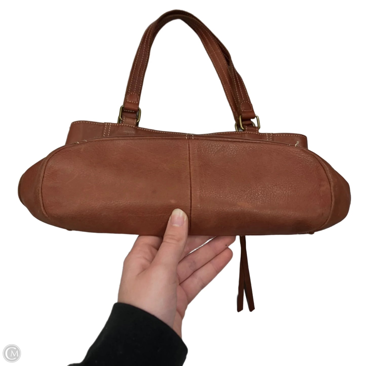 Handbag Leather By Margot, Size: Medium