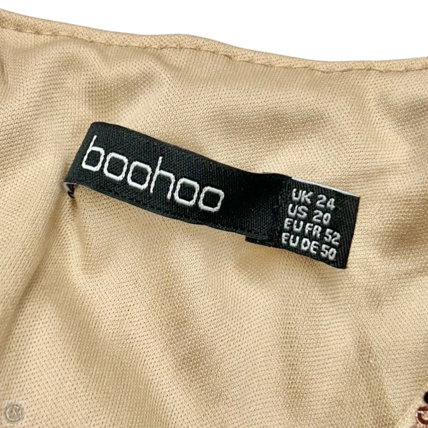 Dress Party Short By Boohoo Boutique In Rose Gold, Size: 2x