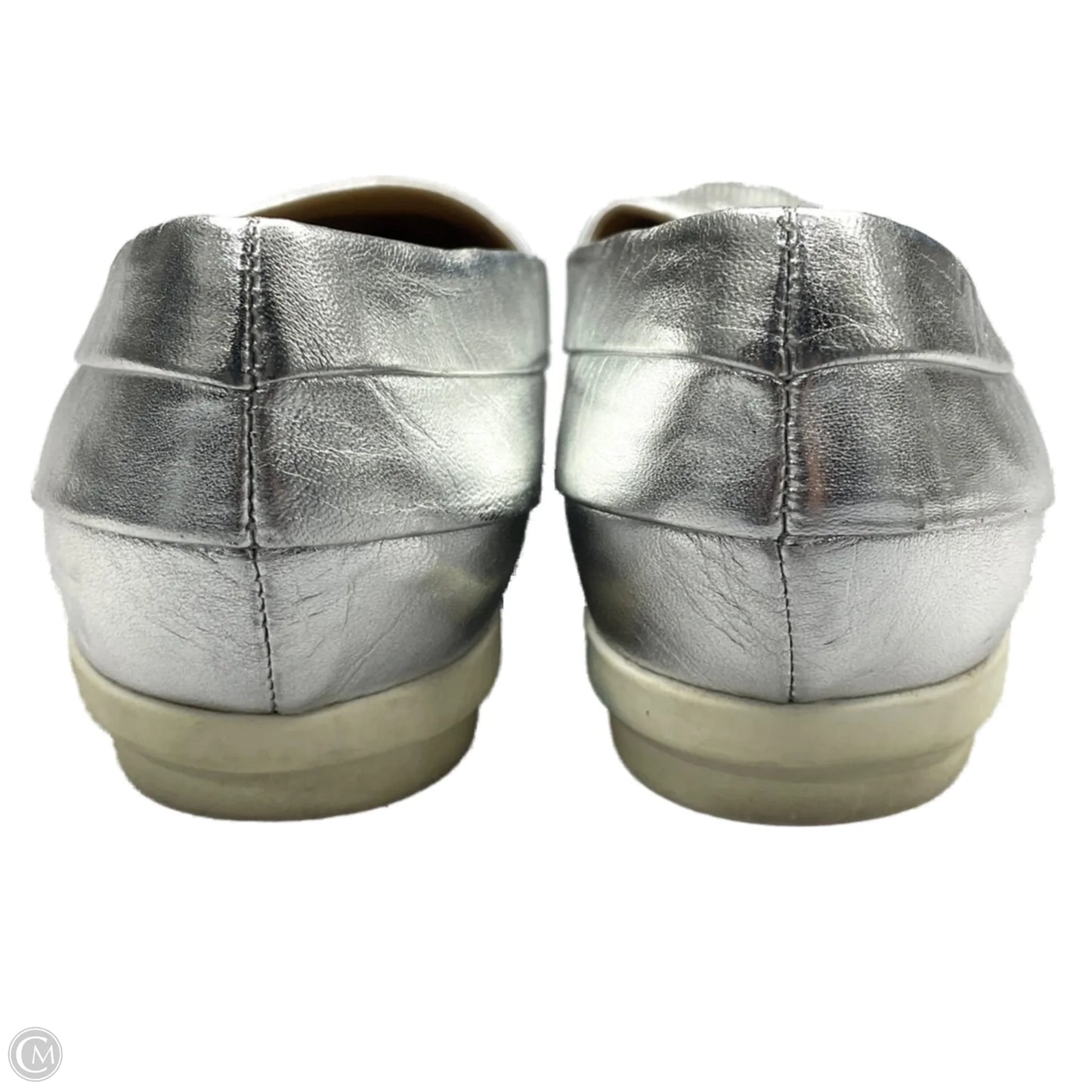Shoes Flats By H For Halston In Silver, Size: 7.5