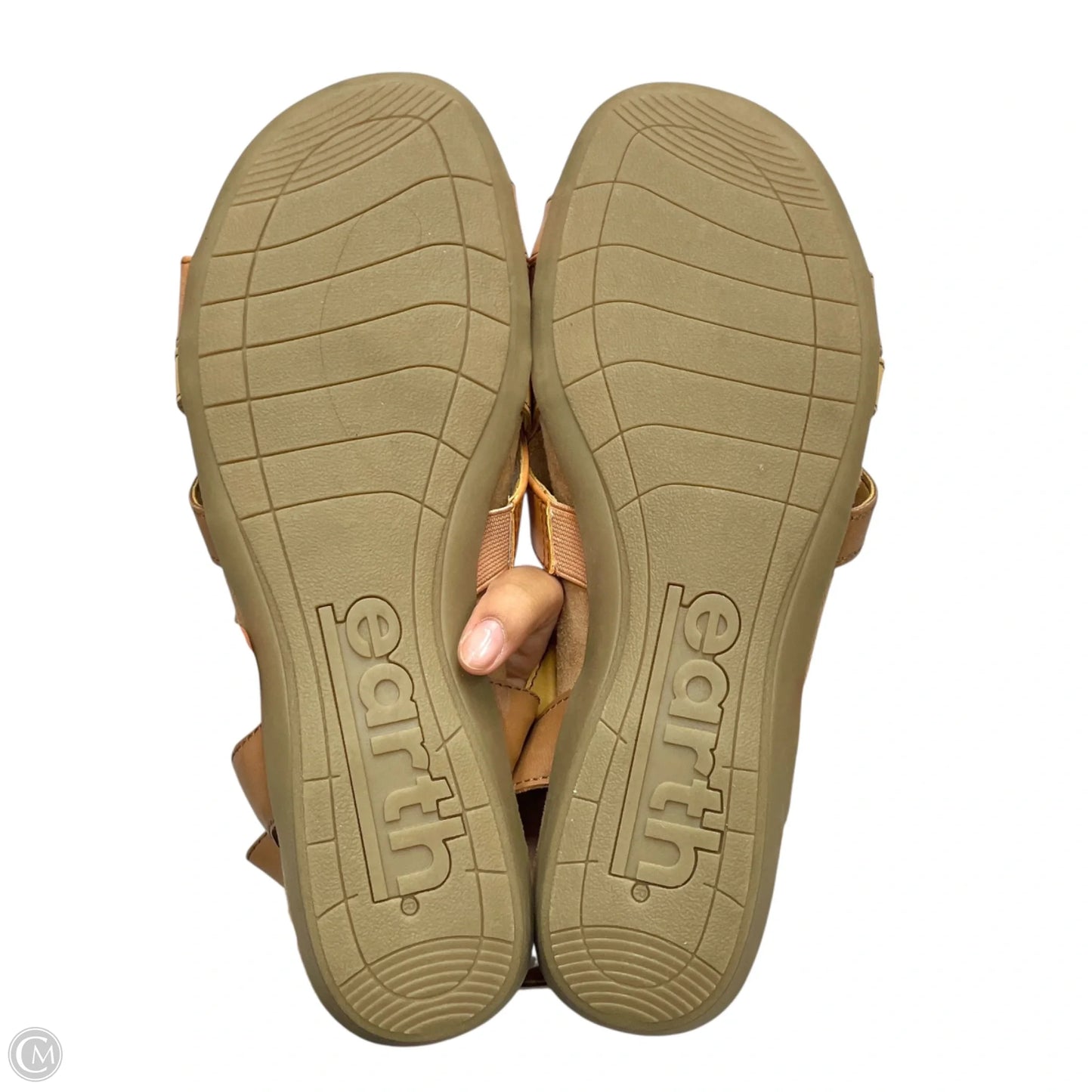 Sandals Flats By Earth Origins In Brown & Tan, Size: 9.5