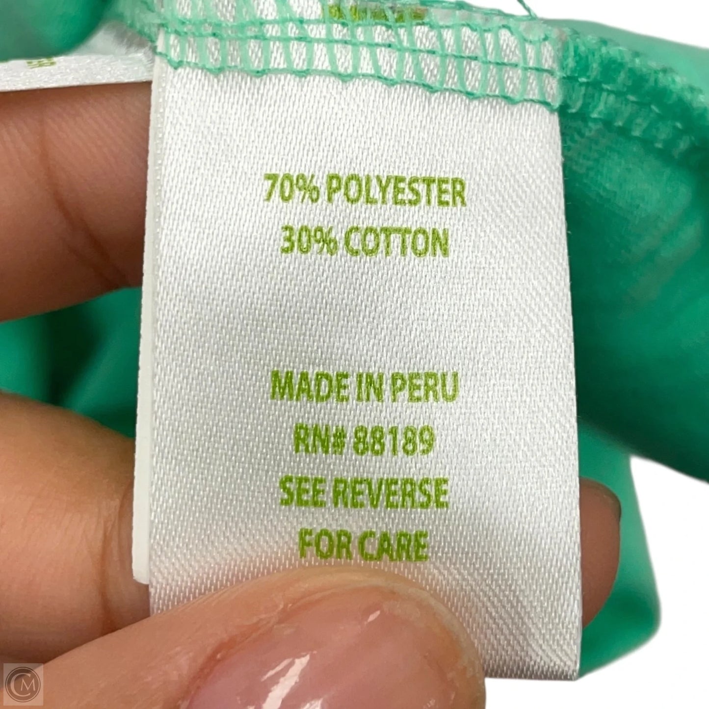 Top Short Sleeve Designer By Lilly Pulitzer In Green, Size: L