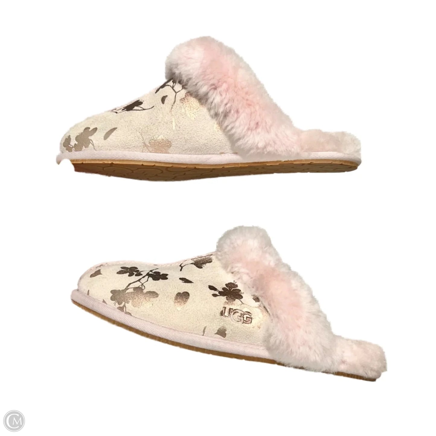 Slippers Designer By Ugg In Pink, Size: 6