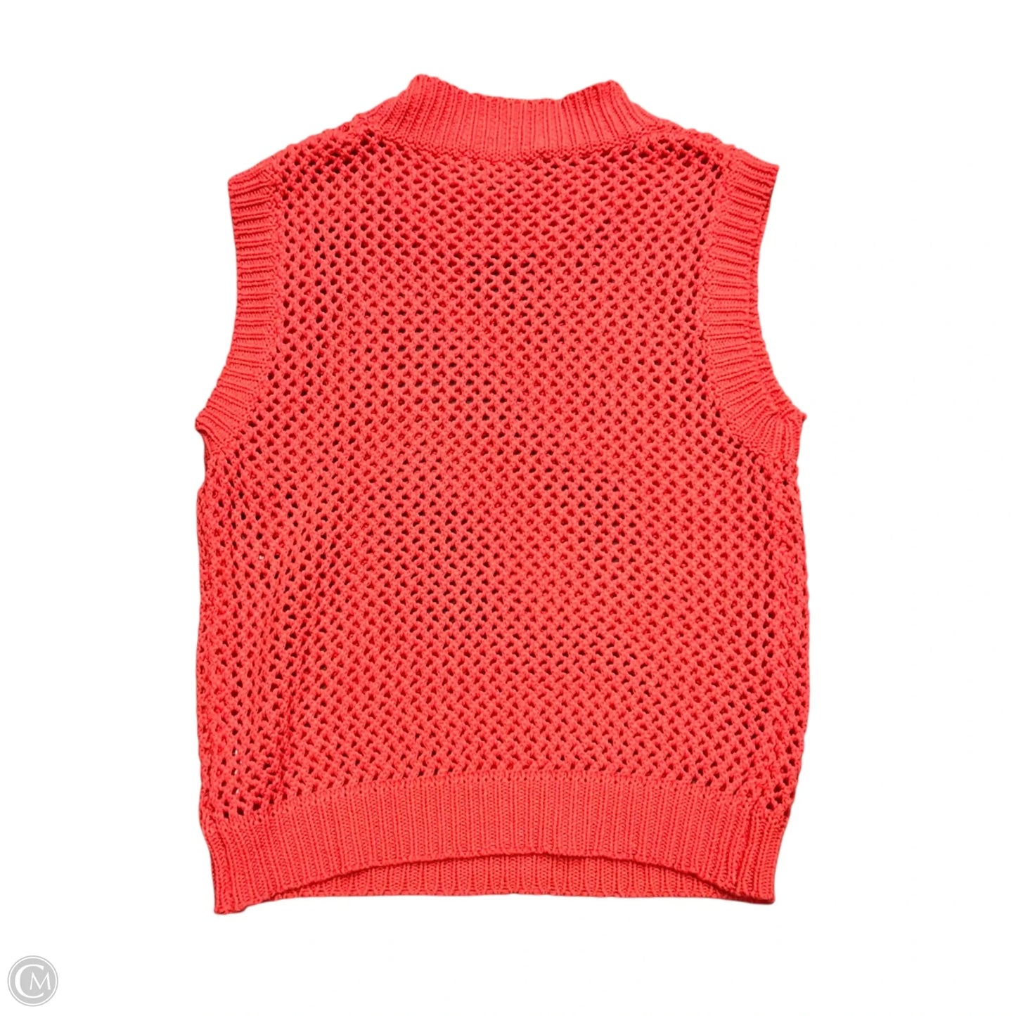 Sweater Short Sleeve By Self Contrast In Coral, Size: Xs