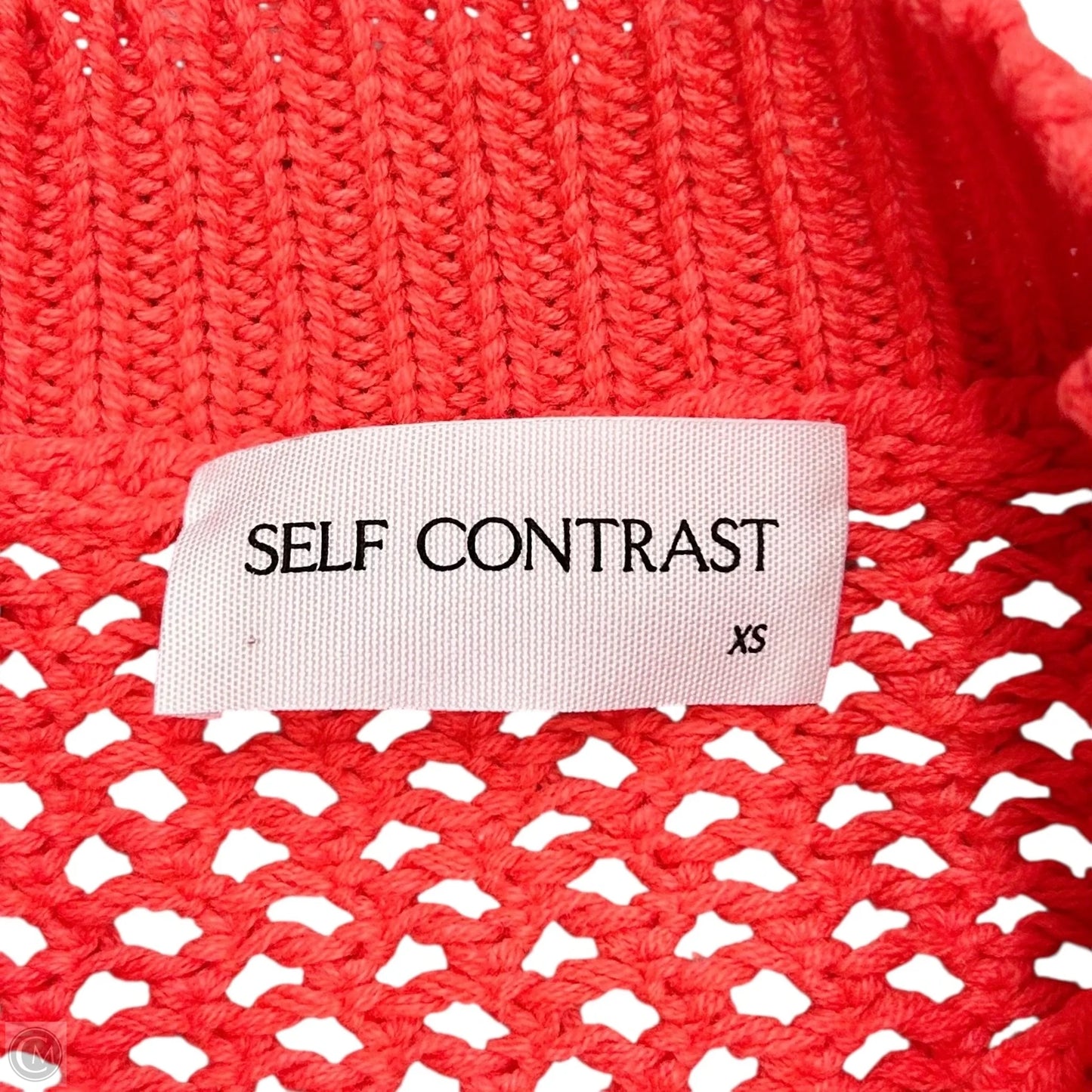 Sweater Short Sleeve By Self Contrast In Coral, Size: Xs