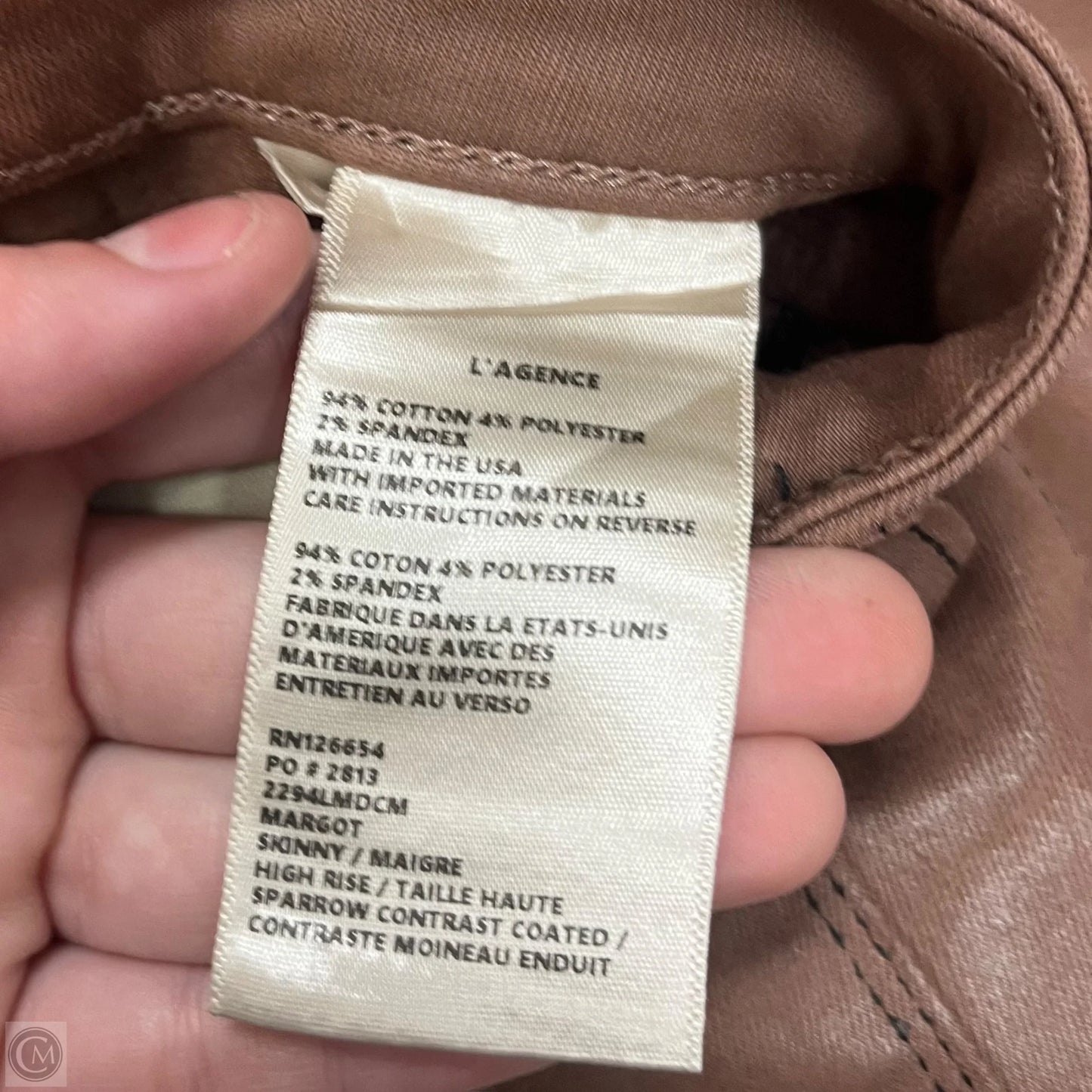 Jeans Skinny By L Agence In Brown, Size: 0