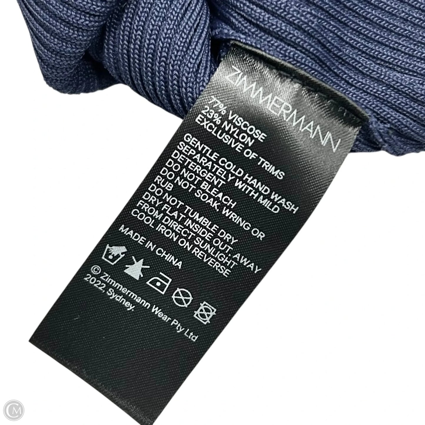 Tank Top By Zimmermann In Navy, Size: Xs