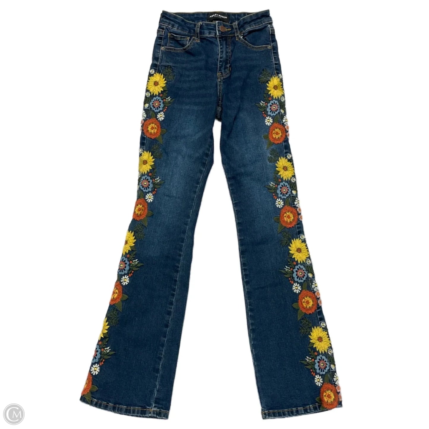 Jeans Boot Cut By Ashley Mason In Blue Denim, Size: 0