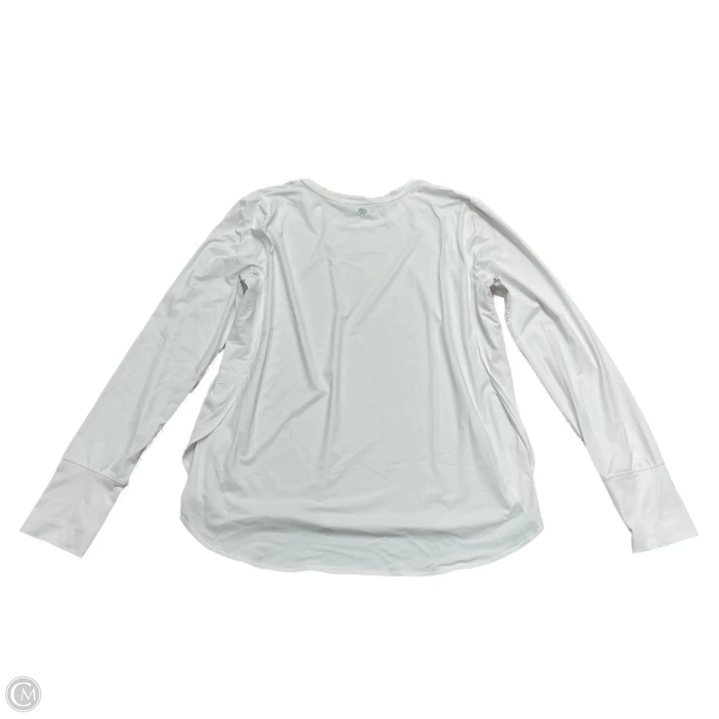 Athletic Top Long Sleeve Crewneck By Athleta In White, Size: Xl