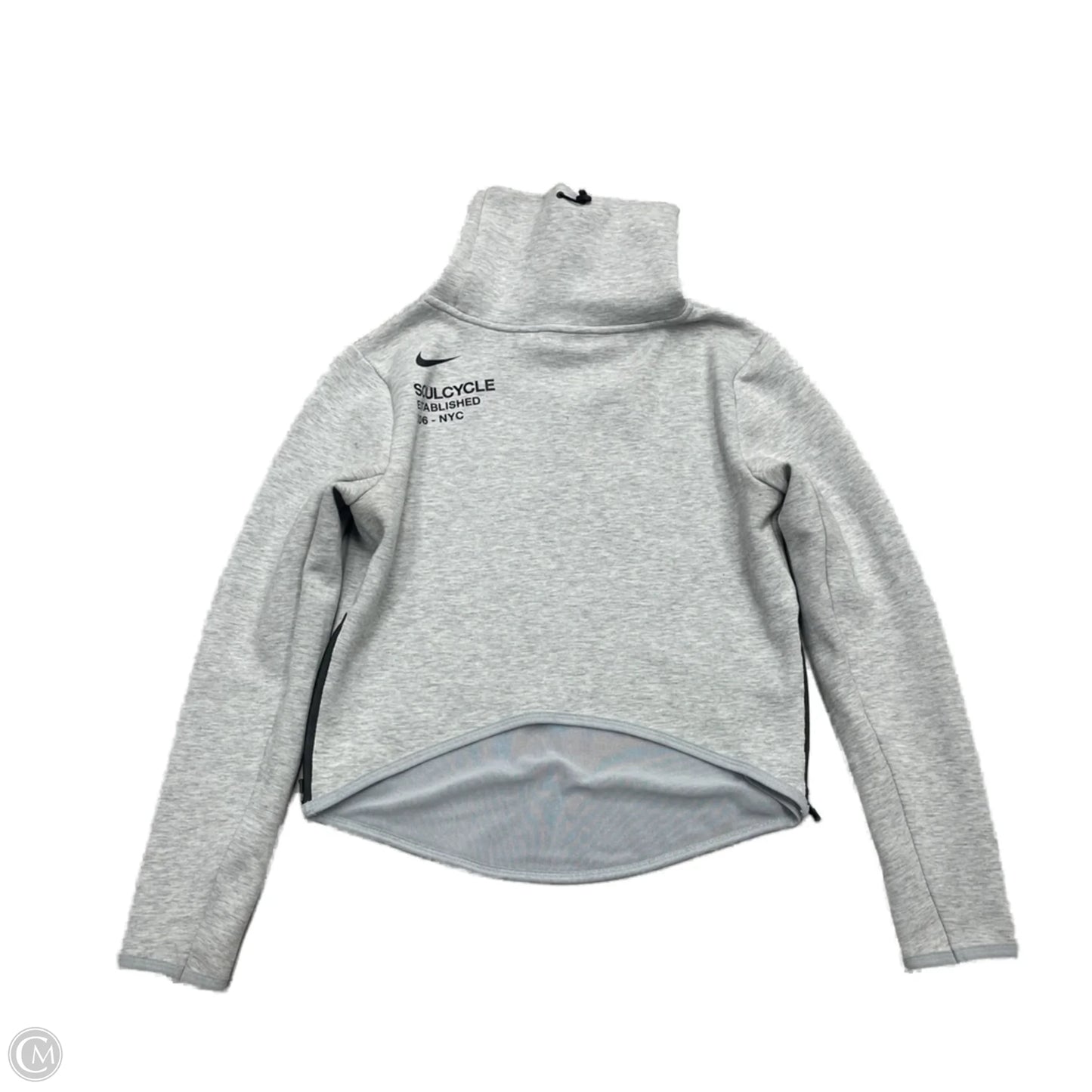Athletic Sweatshirt Collar By Nike Apparel In Grey, Size: Xs