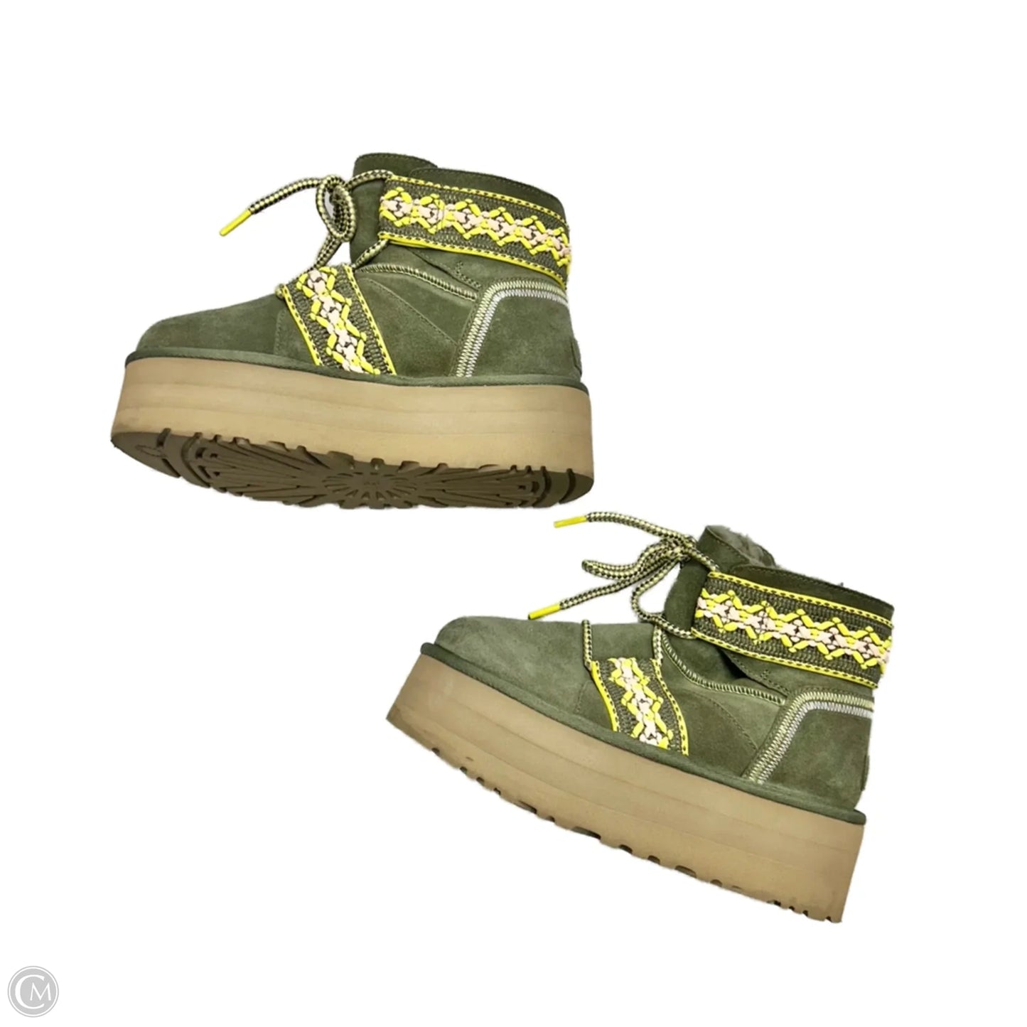 Boots Designer By Ugg In Green, Size: 6