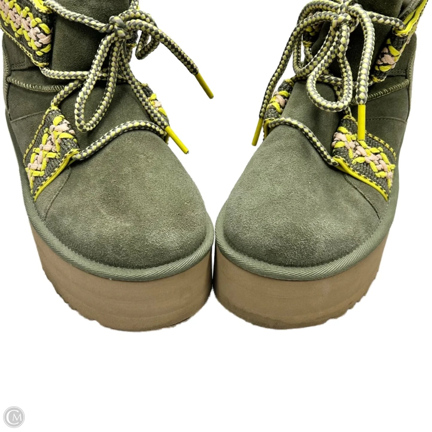Boots Designer By Ugg In Green, Size: 6