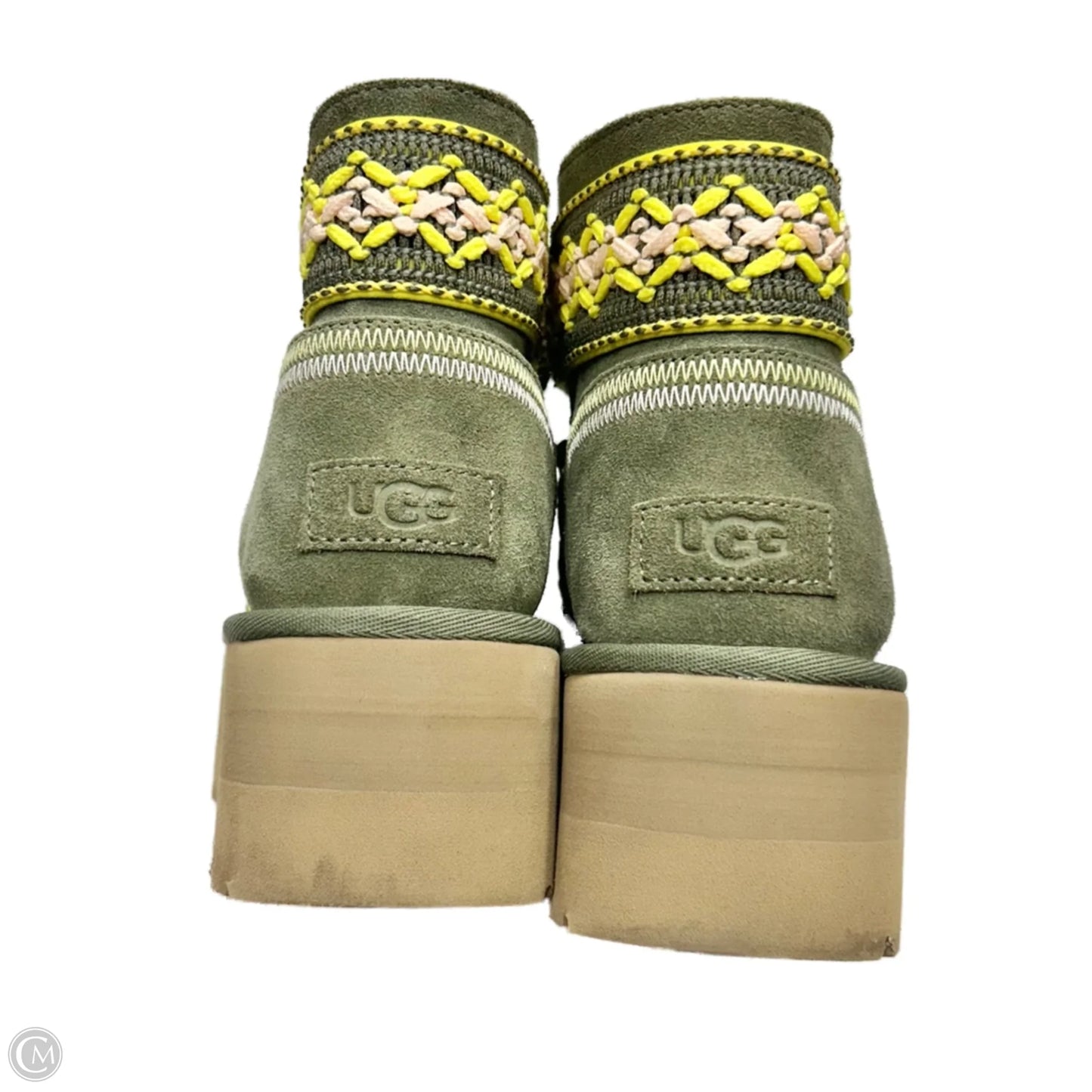 Boots Designer By Ugg In Green, Size: 6