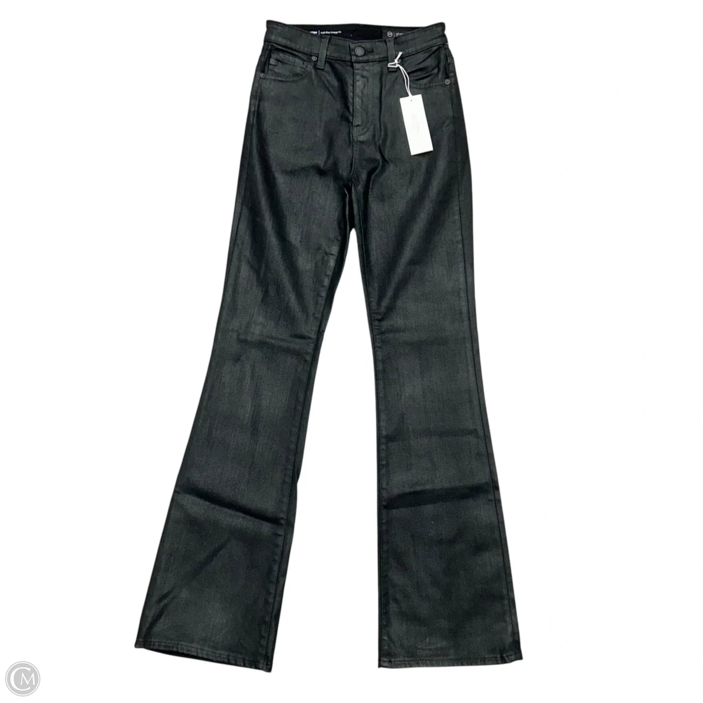 Jeans Straight By Ag Jeans In Black Denim, Size: 0