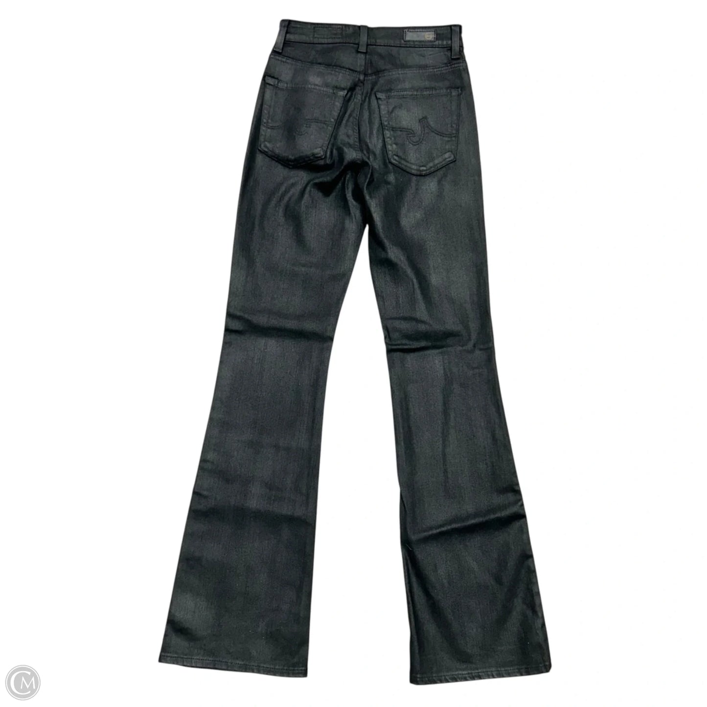 Jeans Straight By Ag Jeans In Black Denim, Size: 0