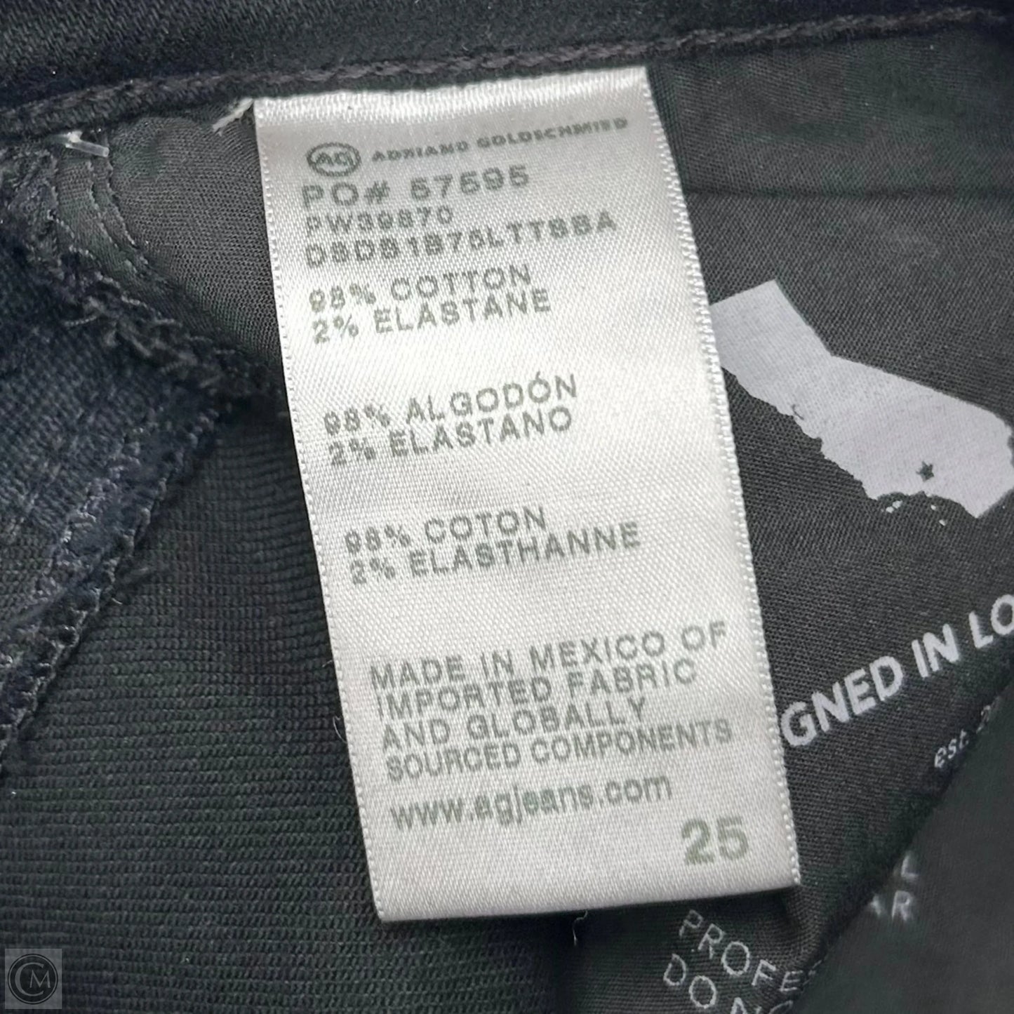 Jeans Straight By Ag Jeans In Black Denim, Size: 0