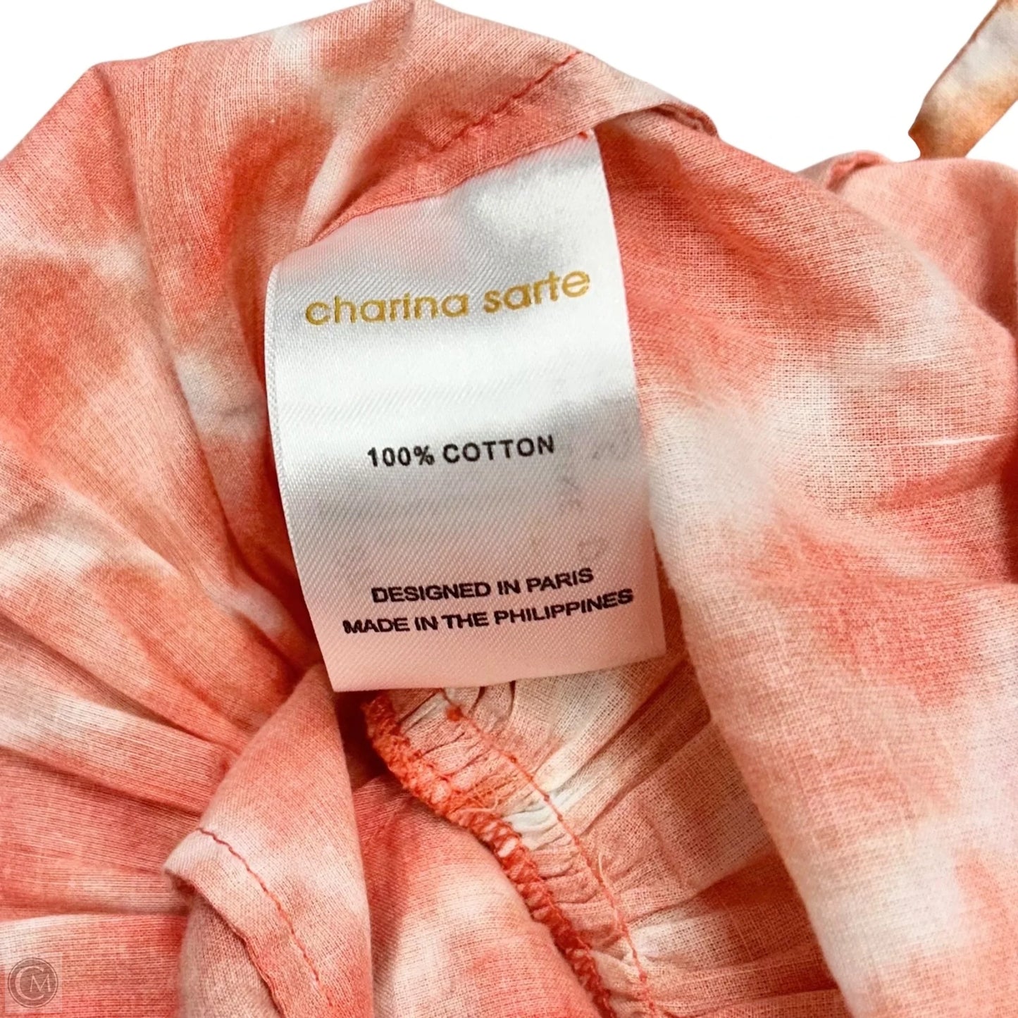 Dress Casual Short By Charina Sartr In Orange & White, Size: S