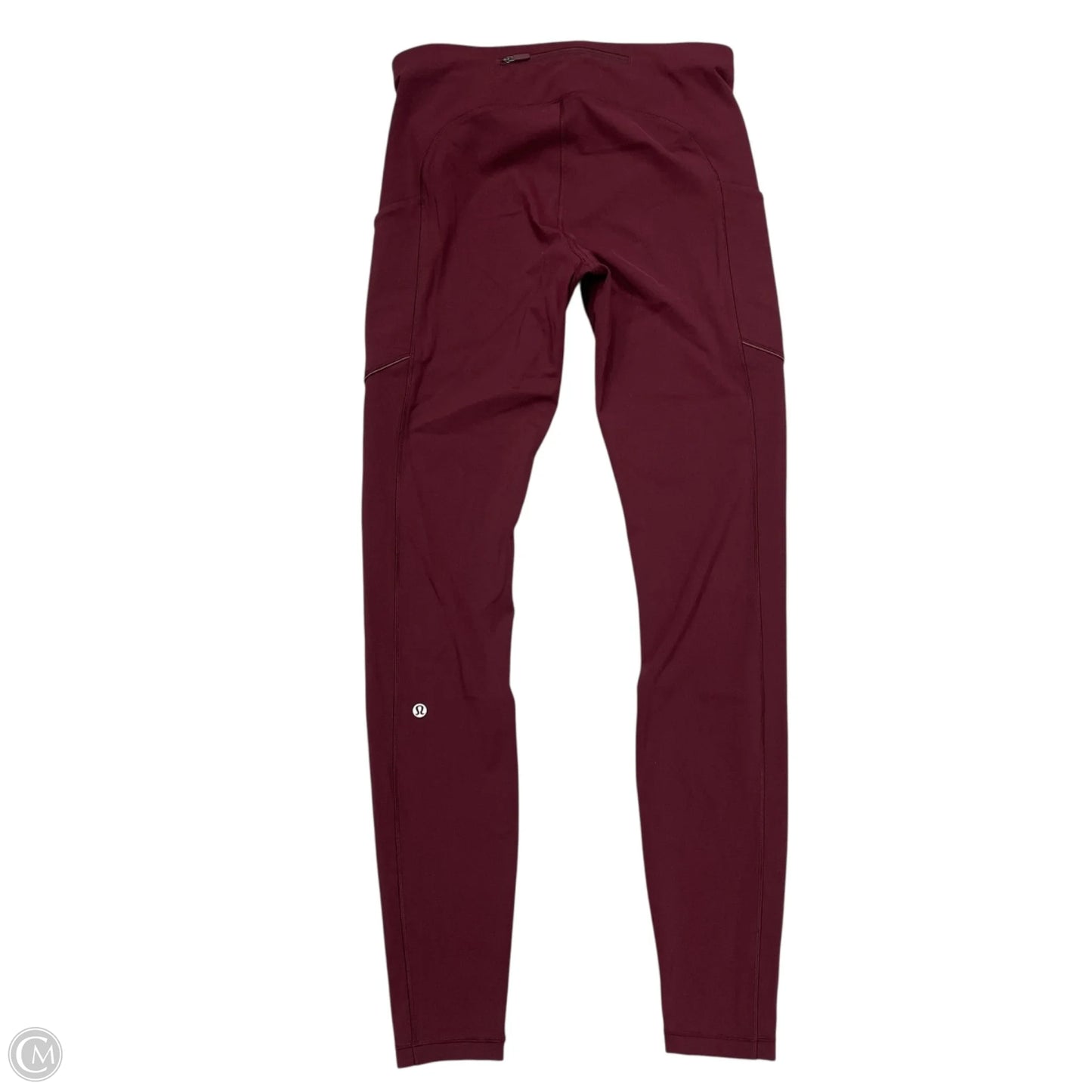 Athletic Leggings By Lululemon In Maroon, Size: M