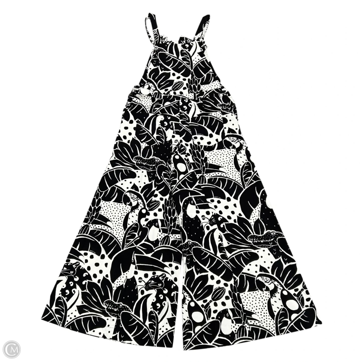 Overalls By Farm Rio In Black & White, Size: M