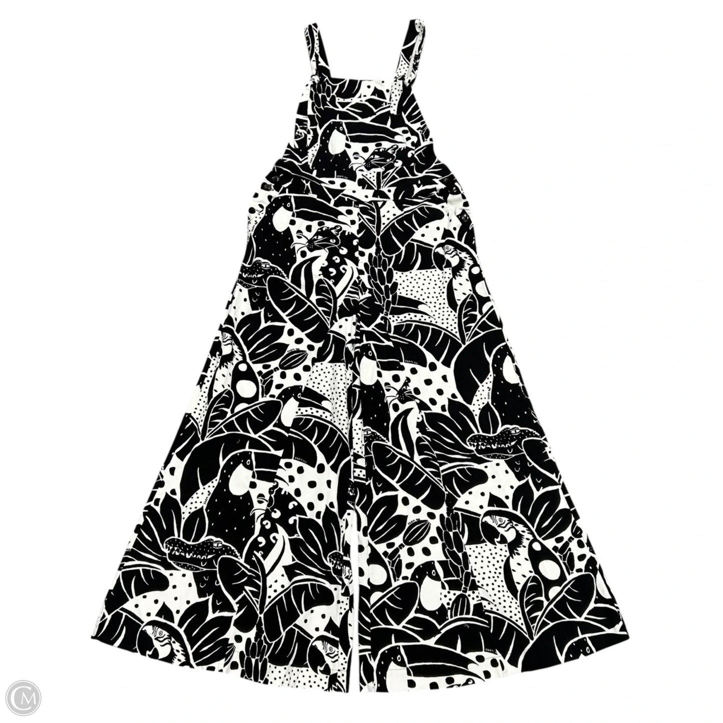 Overalls By Farm Rio In Black & White, Size: M