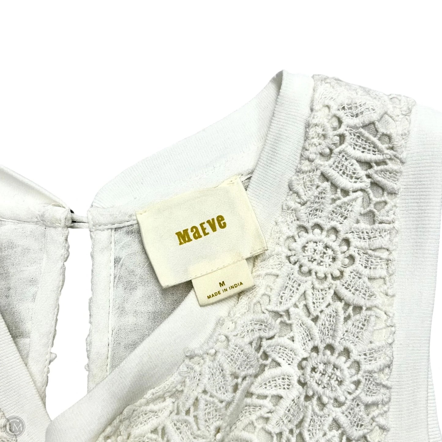 Top Sleeveless By Maeve In White, Size: M