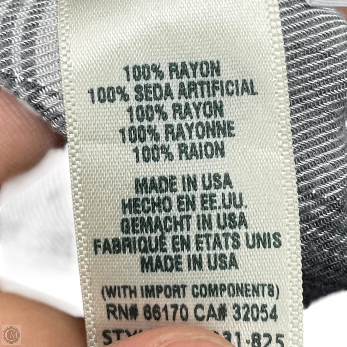 Top Long Sleeve By Cloth & Stone In Black & Grey, Size: M