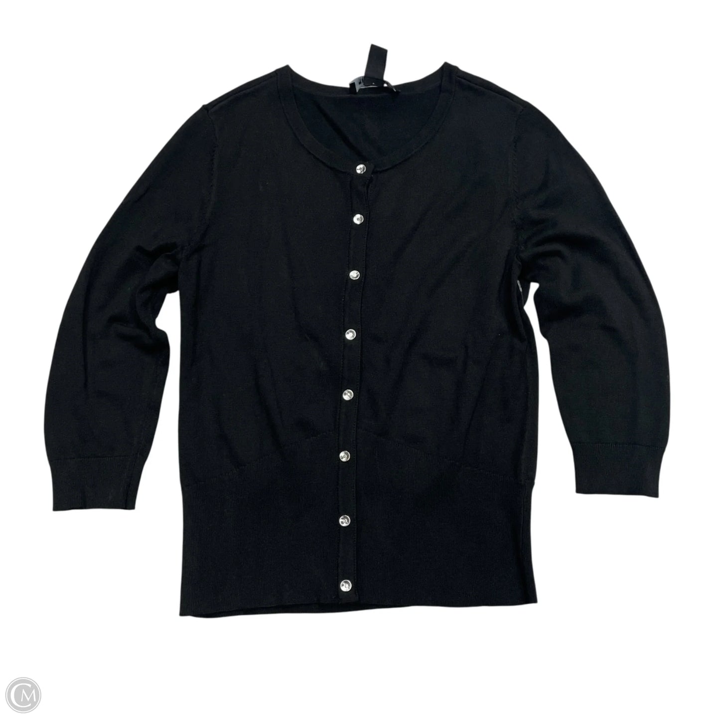 Sweater Cardigan By White House Black Market In Black & Silver, Size: S