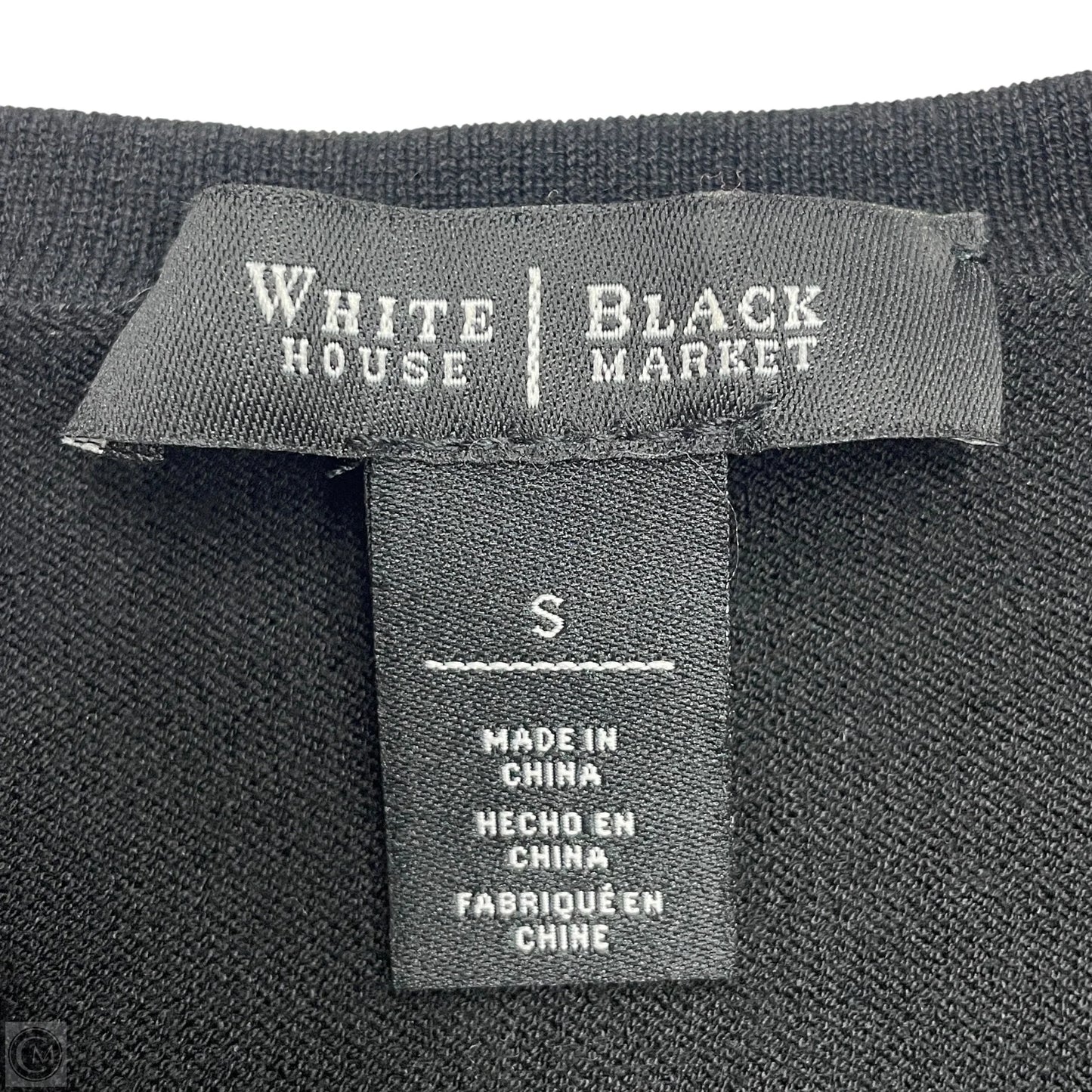 Sweater Cardigan By White House Black Market In Black & Silver, Size: S