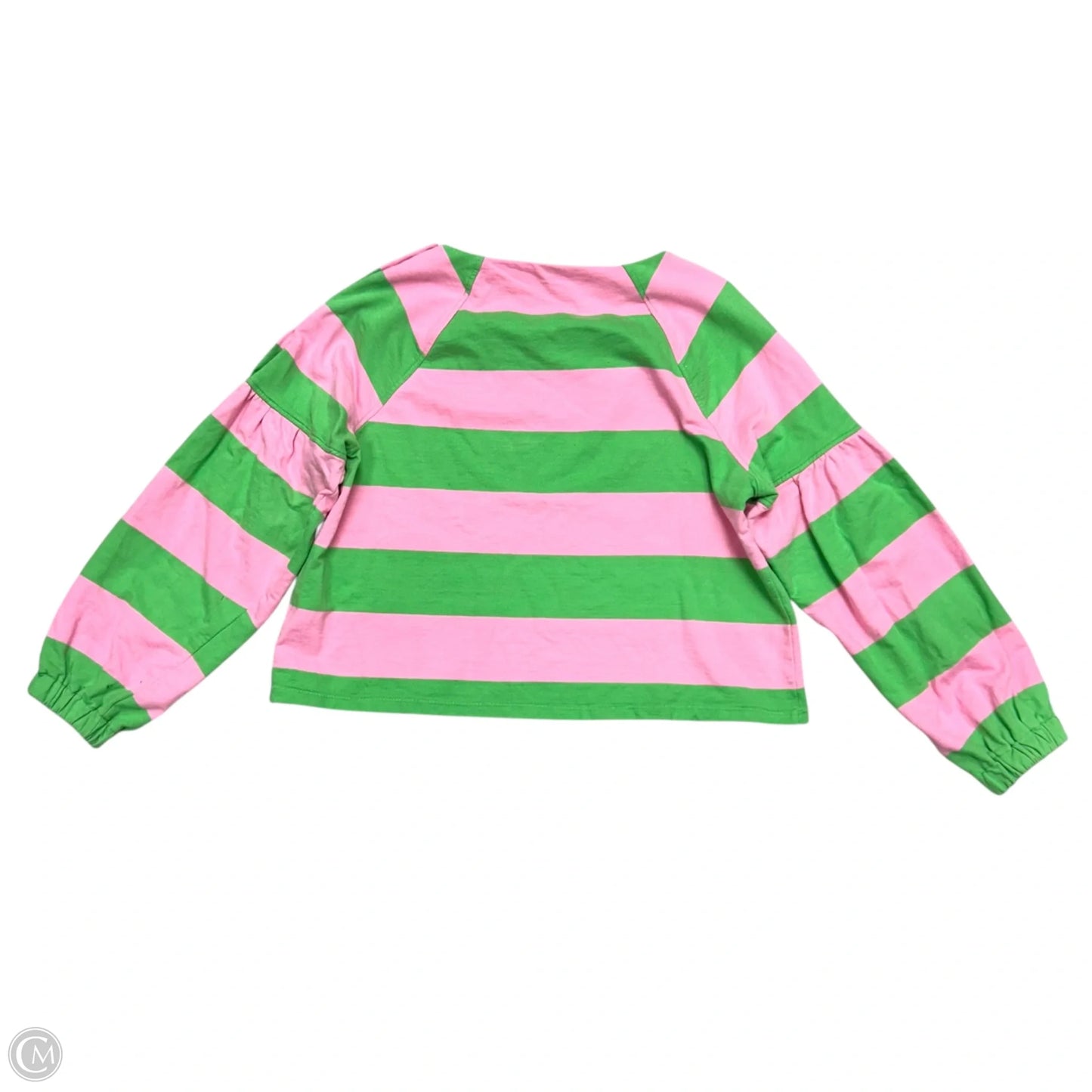Top Long Sleeve By Maeve In Green & Pink, Size: L